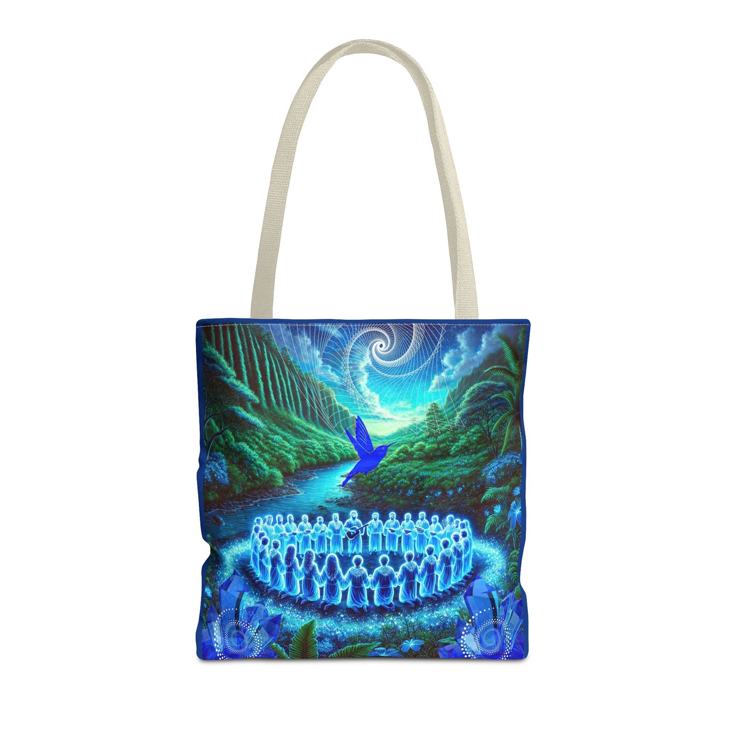 The Song of the Blue Hummingbird-Spirit Tote Bag