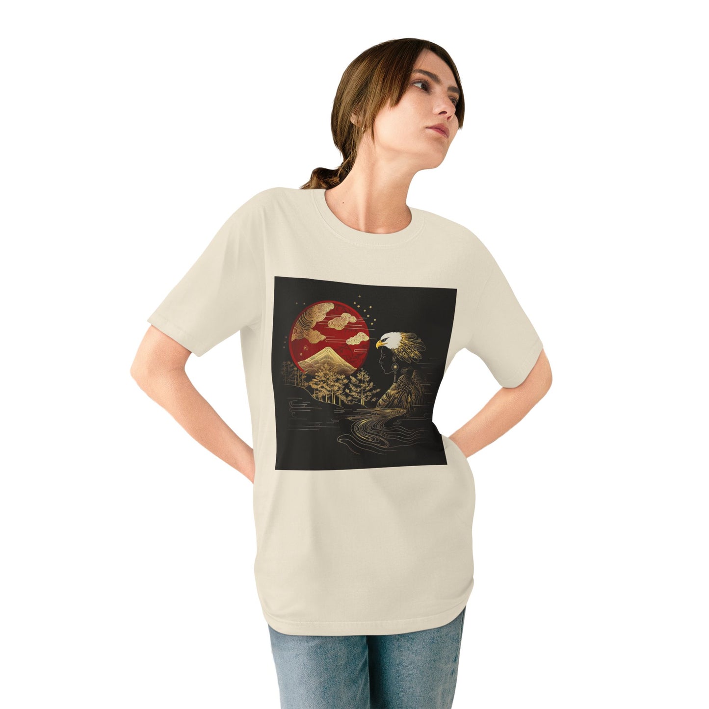 The Golden Eagle& Sun-Unisex 100% Organic Cotton T-Shirt