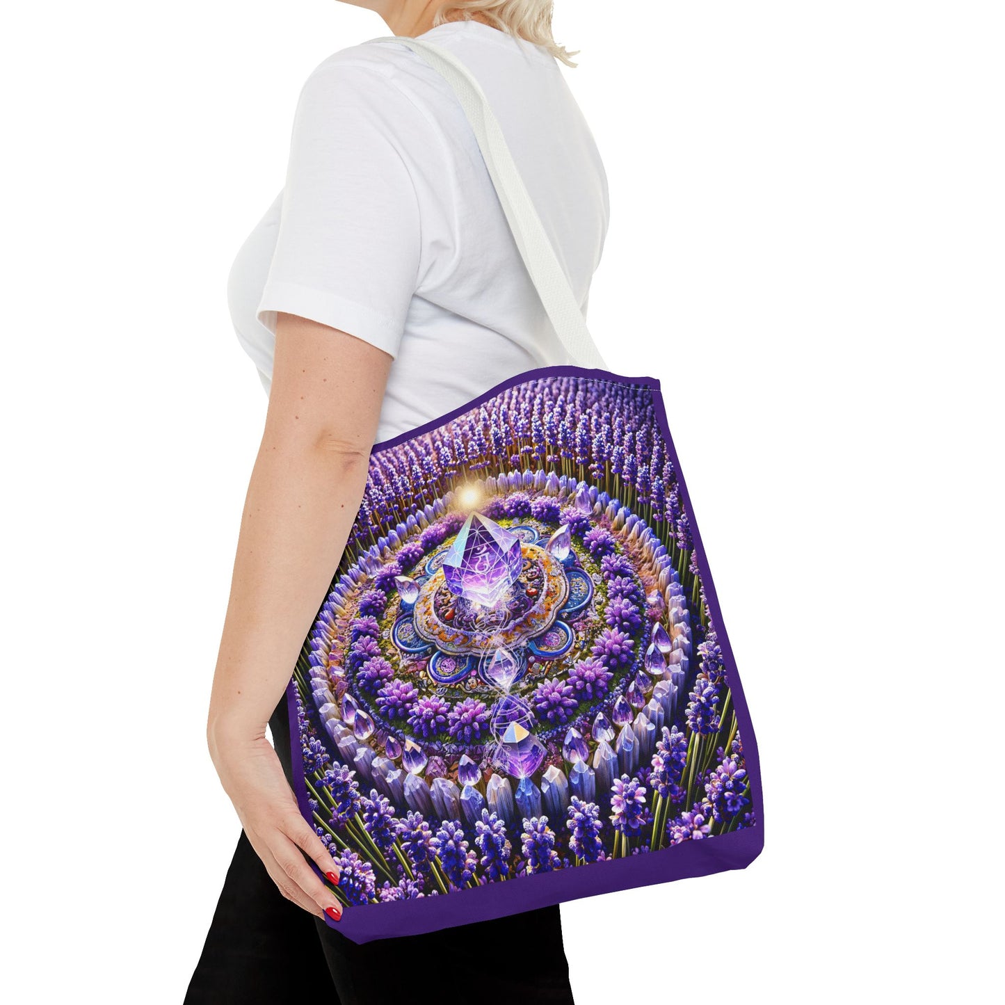Violet Flame Mandara-Spirit Tote Bag -