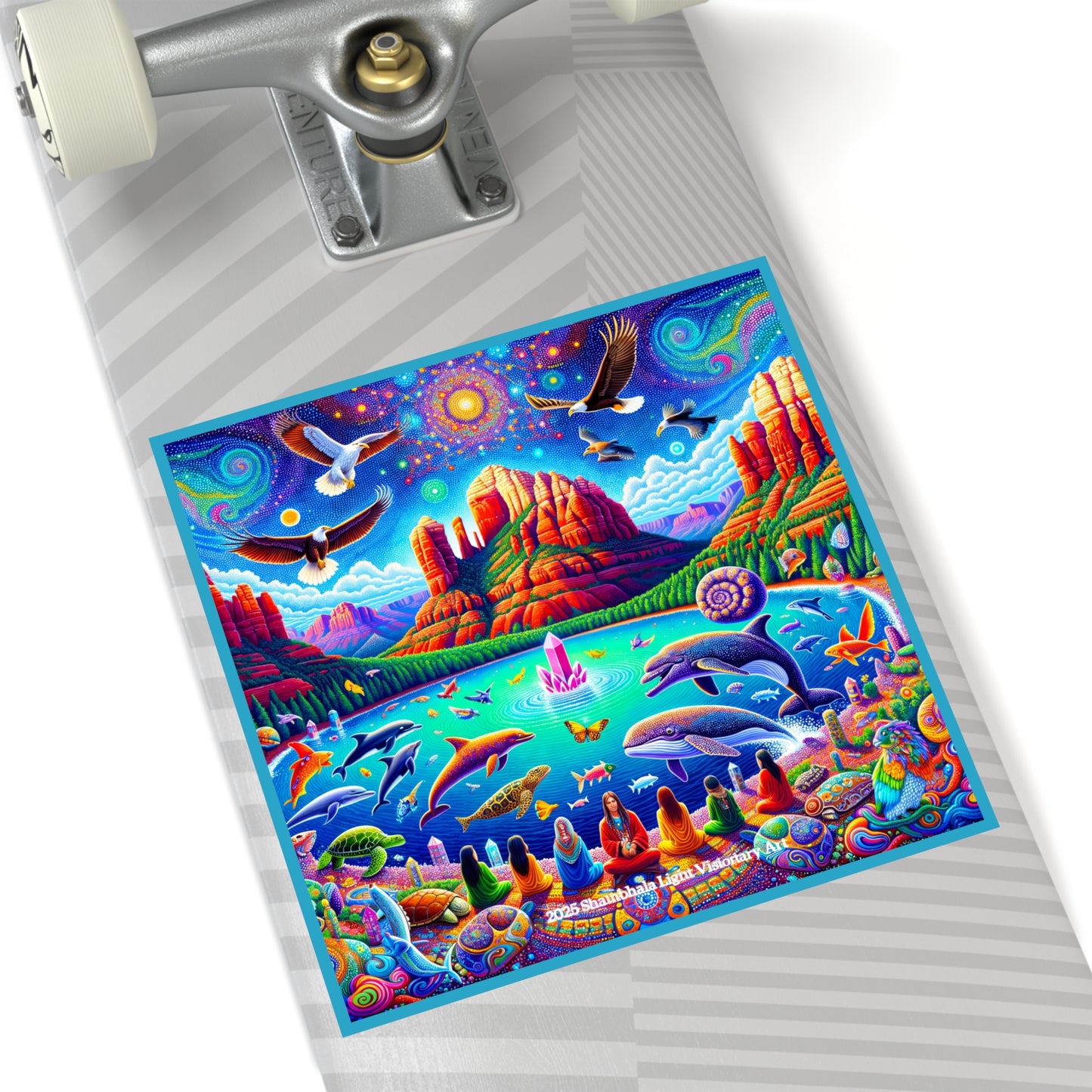 Dream Awake-Square Stickers ( Indoor & Outdoor)