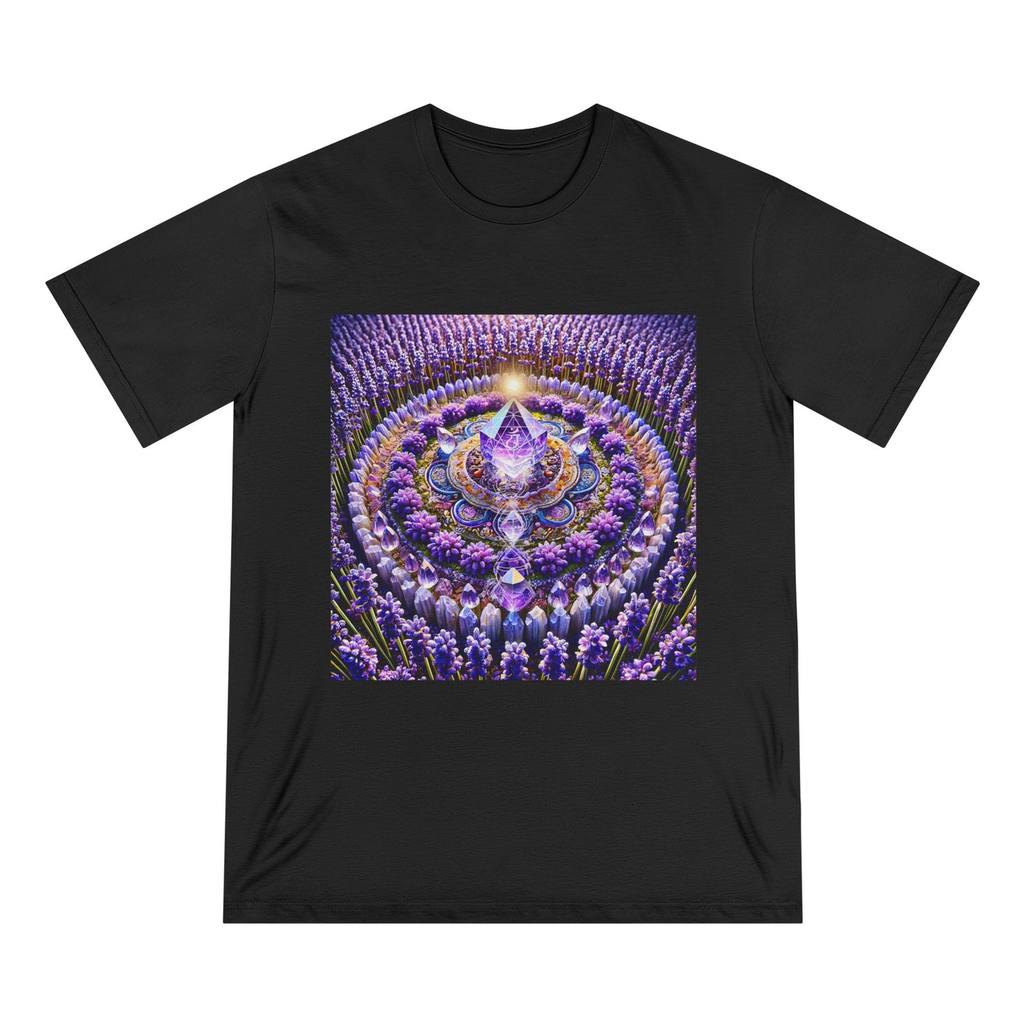 Violet Flame Mandala -Unisex 100% Organic Cotton T-Shirt