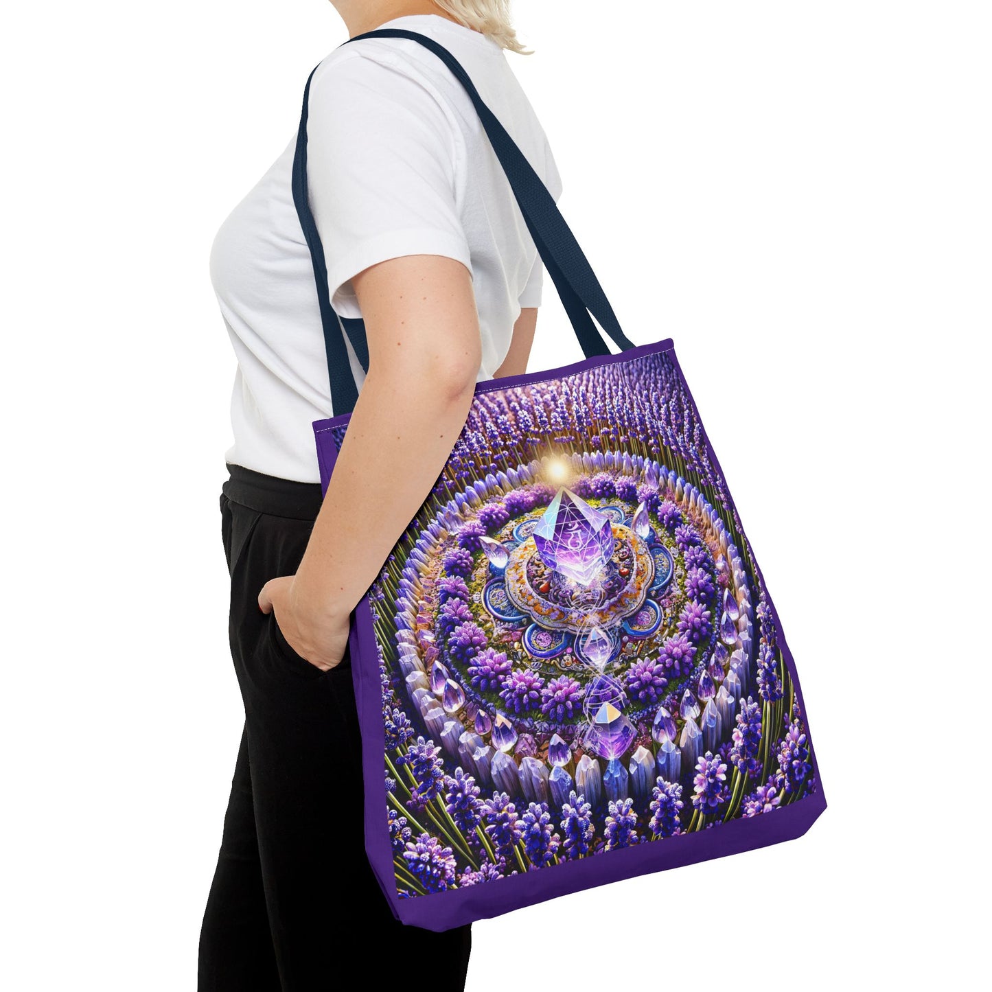 Violet Flame Mandara-Spirit Tote Bag -