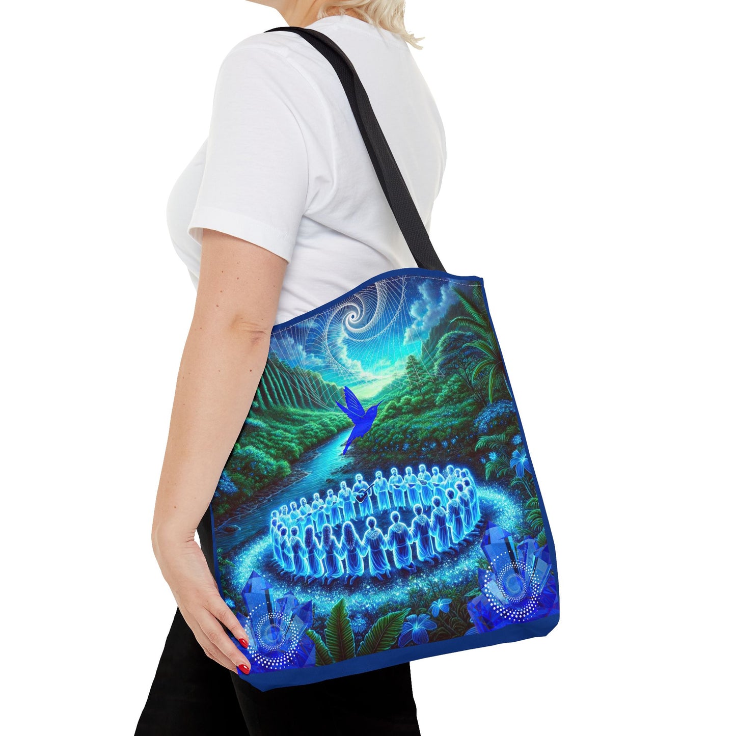 The Song of the Blue Hummingbird-Spirit Tote Bag
