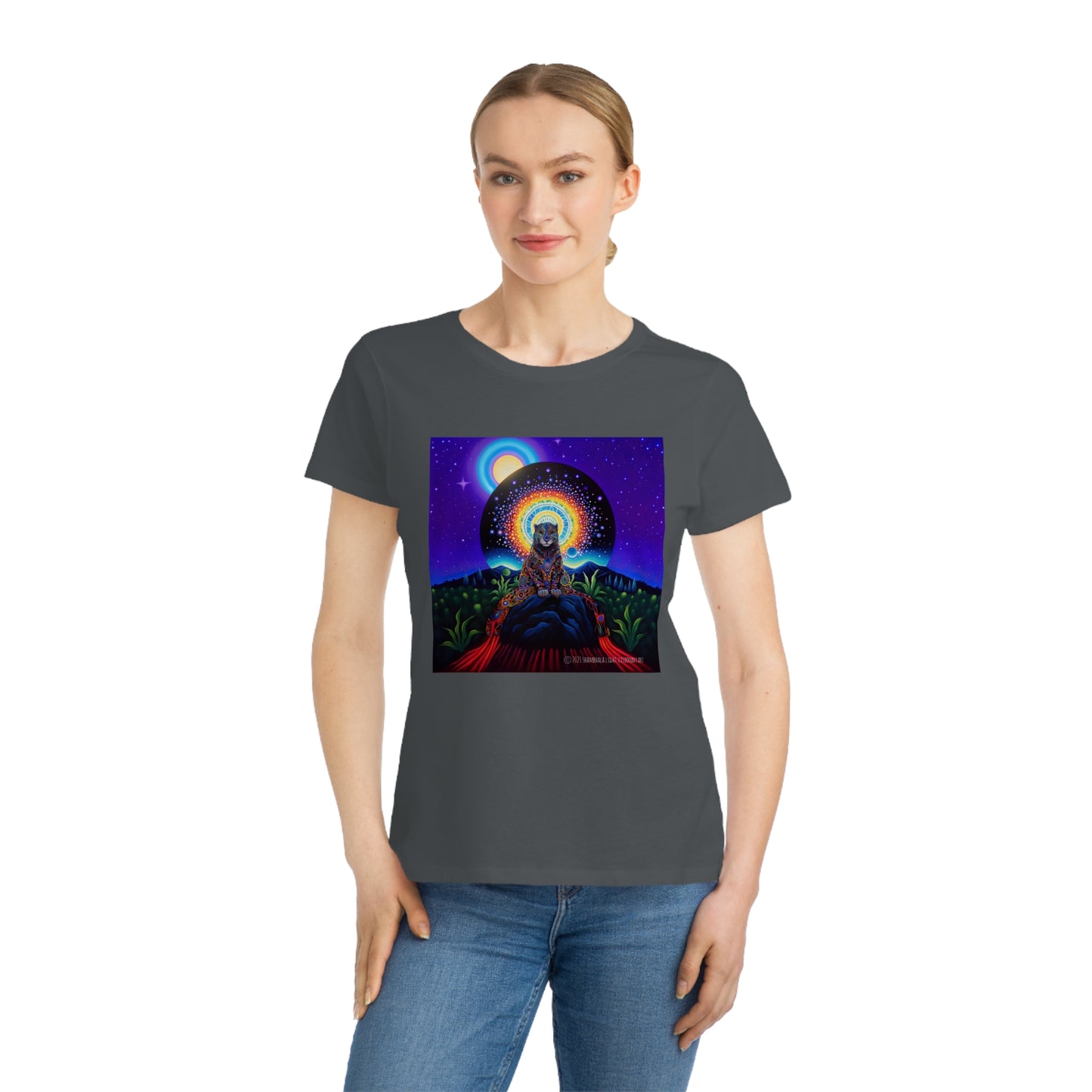 Cosmic Jaguar Spirit -100%Organic Women's T-Shirt