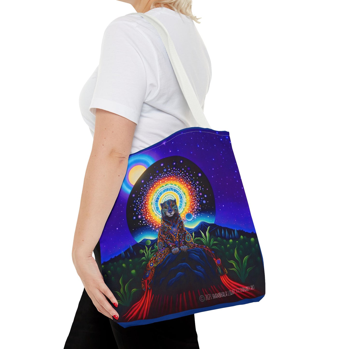 Cosmic Jaguar Tote Bag