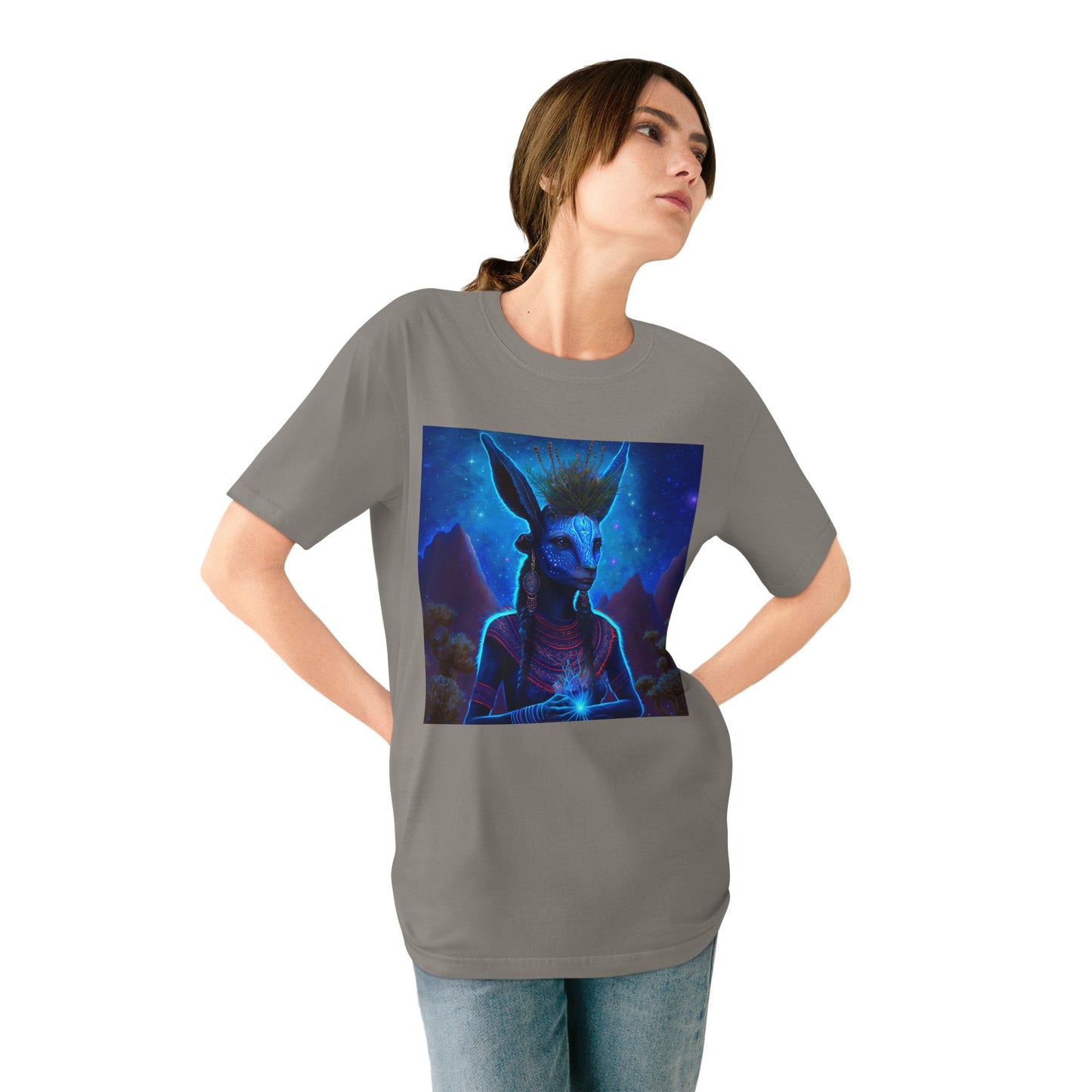 Sacred Blue Deer- 100% Organic Cotton T- Shitrs