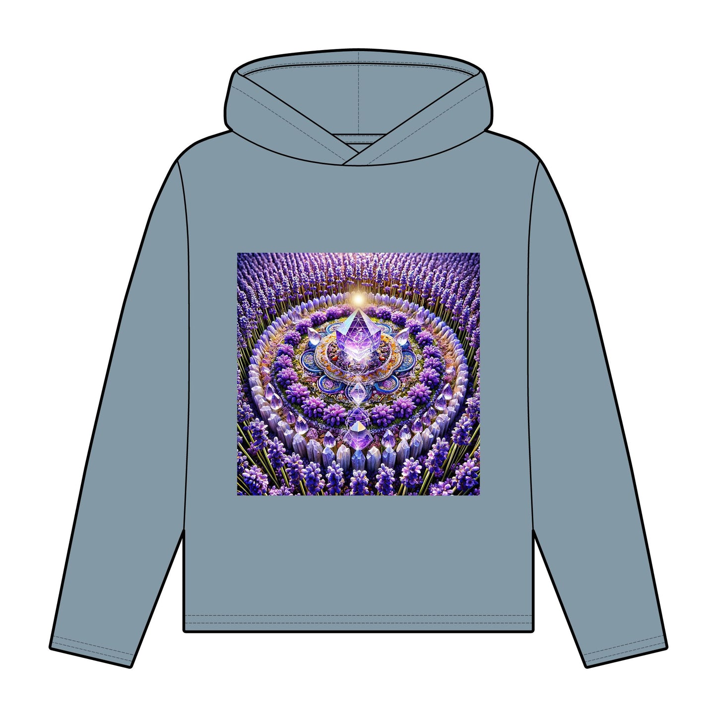 Violet Flame Mandala-Women's Organic Relaxed Fit Hoodie
