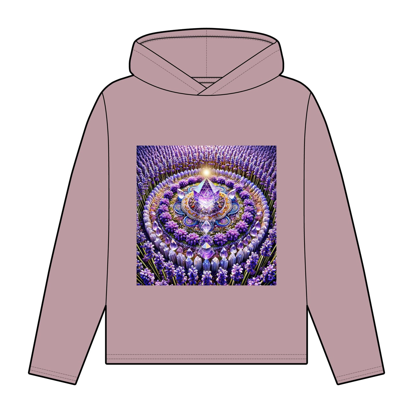 Violet Flame Mandala-Women's Organic Relaxed Fit Hoodie