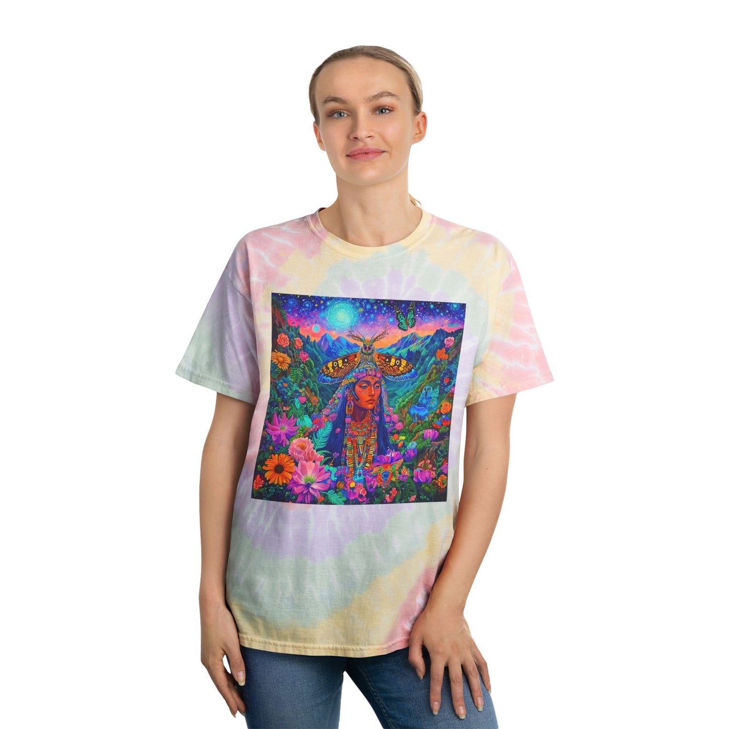Blooming Soul-Spiral Tie-Dye Tee