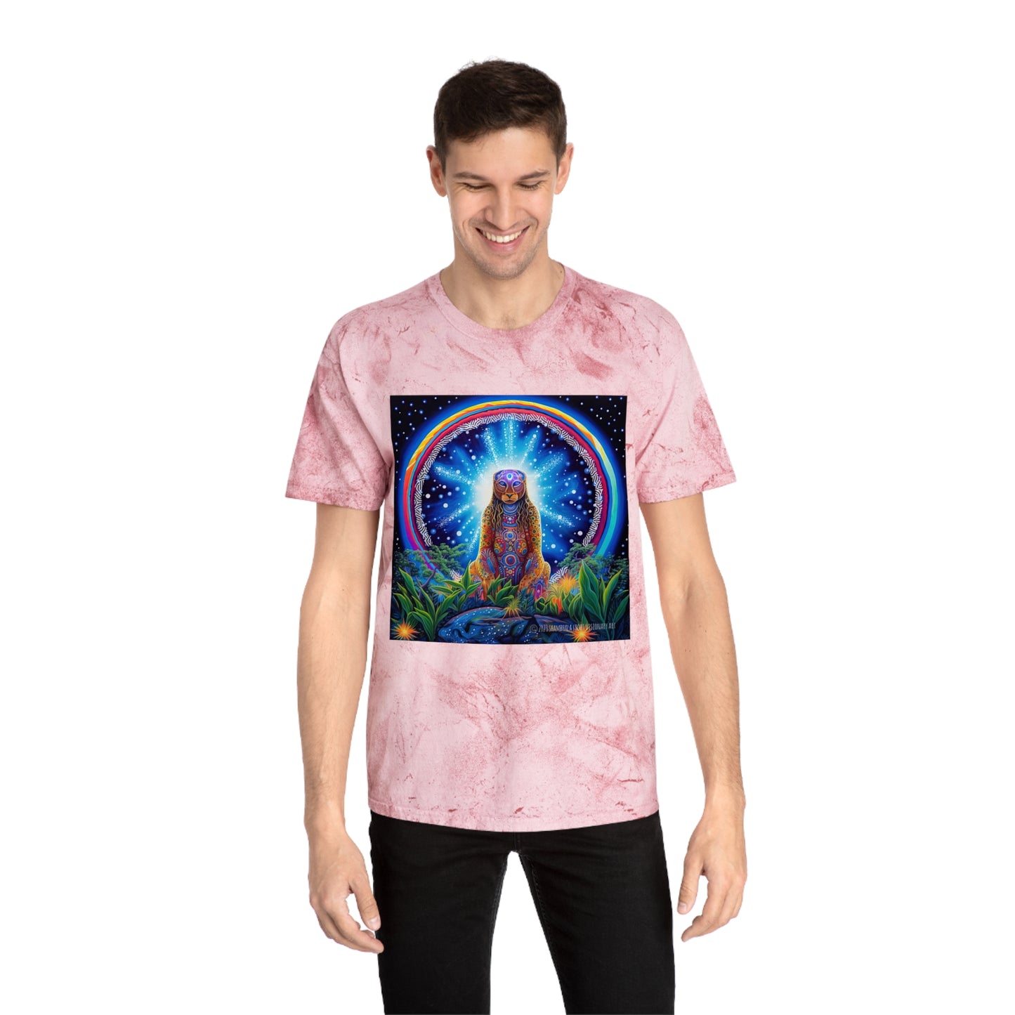 Cosmic Jaguar-Vibrant Spirit Unisex Color Blast T-Shirt