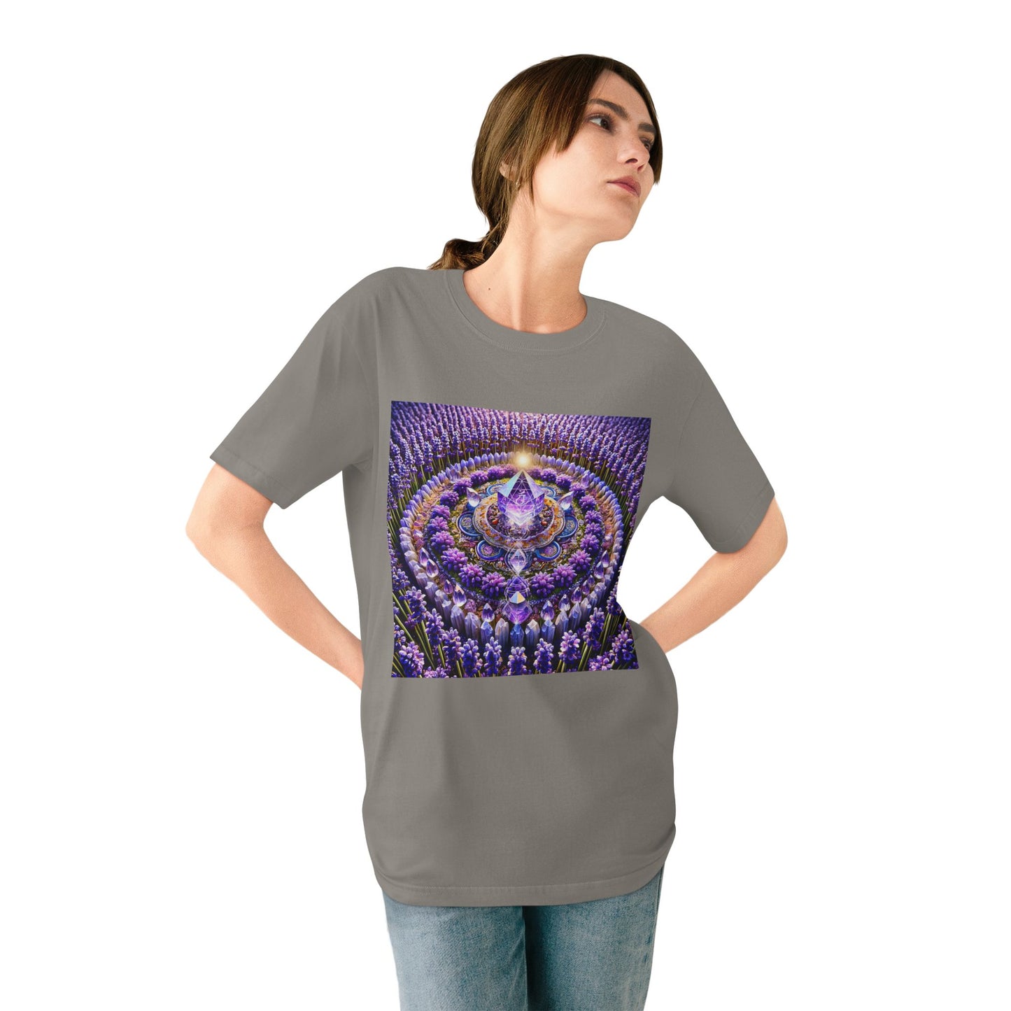 Violet Flame Mandala -Unisex 100% Organic Cotton T-Shirt