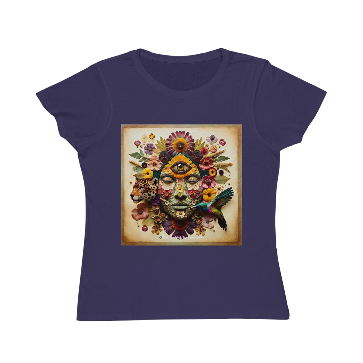 Medicine Woman, Jaguar & Hummingbird Spirit- Women's Organic T-Shirt