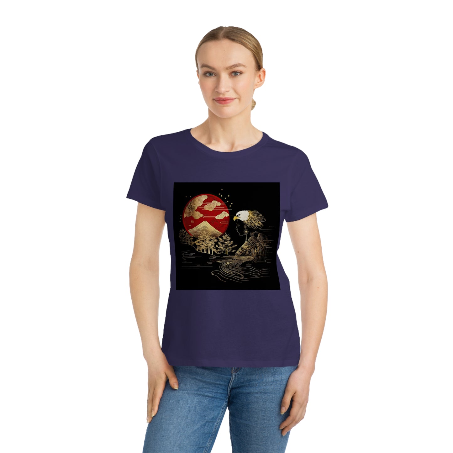The Golden Eagle&Sun Women's 100% Organic Cotton T-Shirt