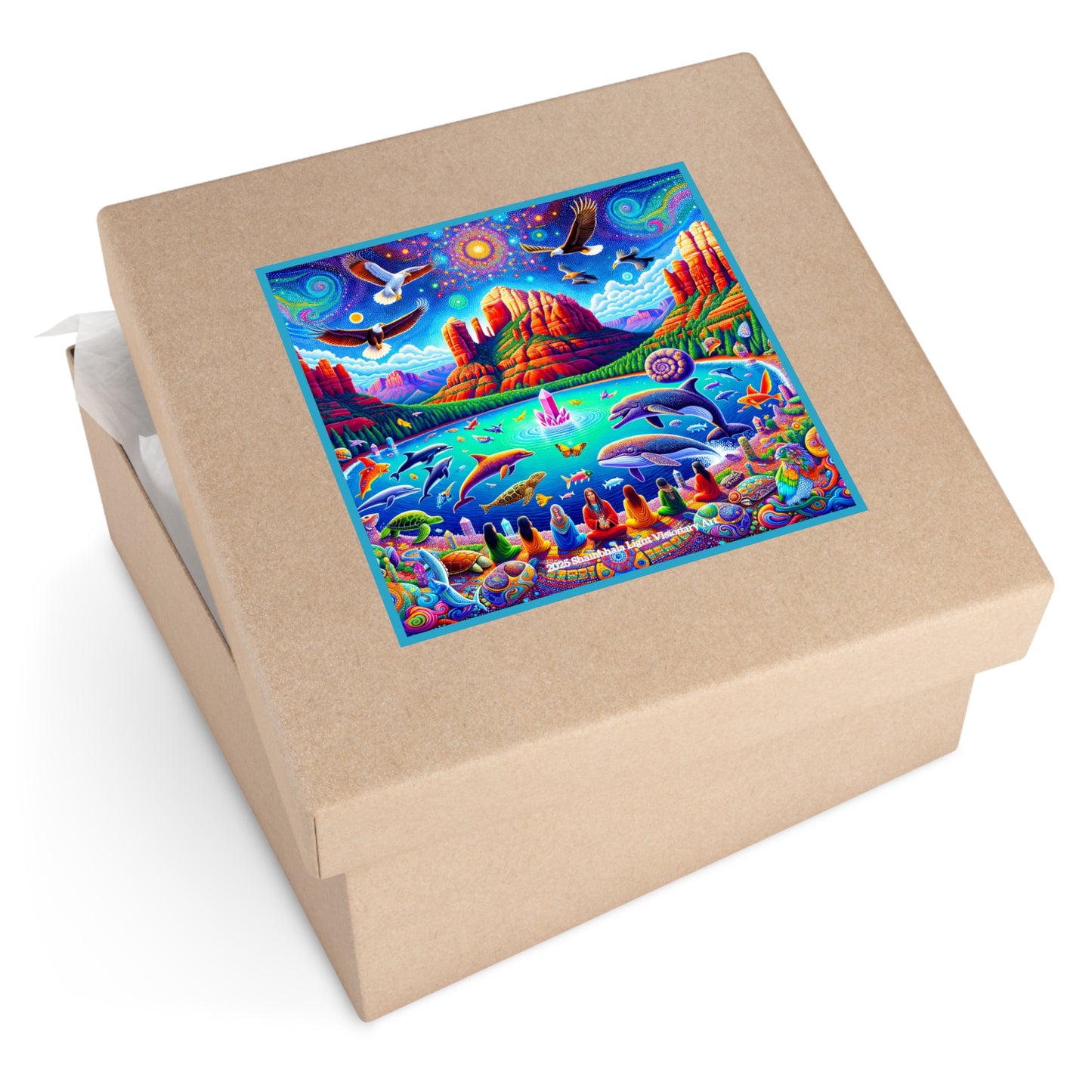 Dream Awake-Square Stickers ( Indoor & Outdoor)