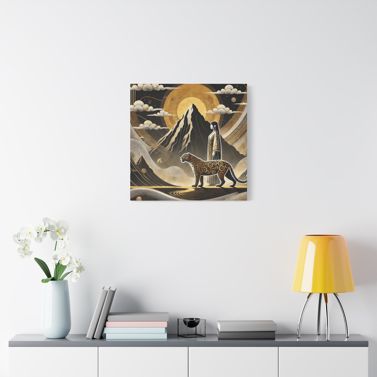 Golden Dream & Jaguar's Path -Matte Canvas Art