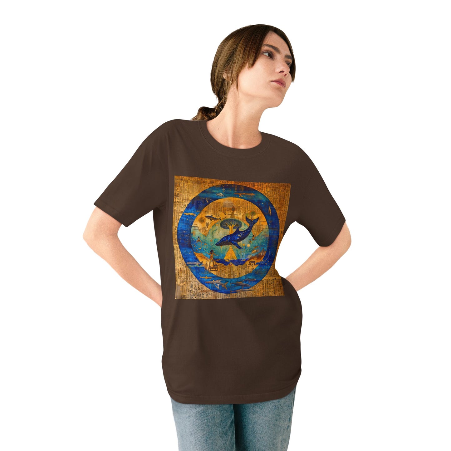 Sirius Codex: Whale Guardian and the Tree of Light-Unisex 100% Organic Cotton T-Shirt