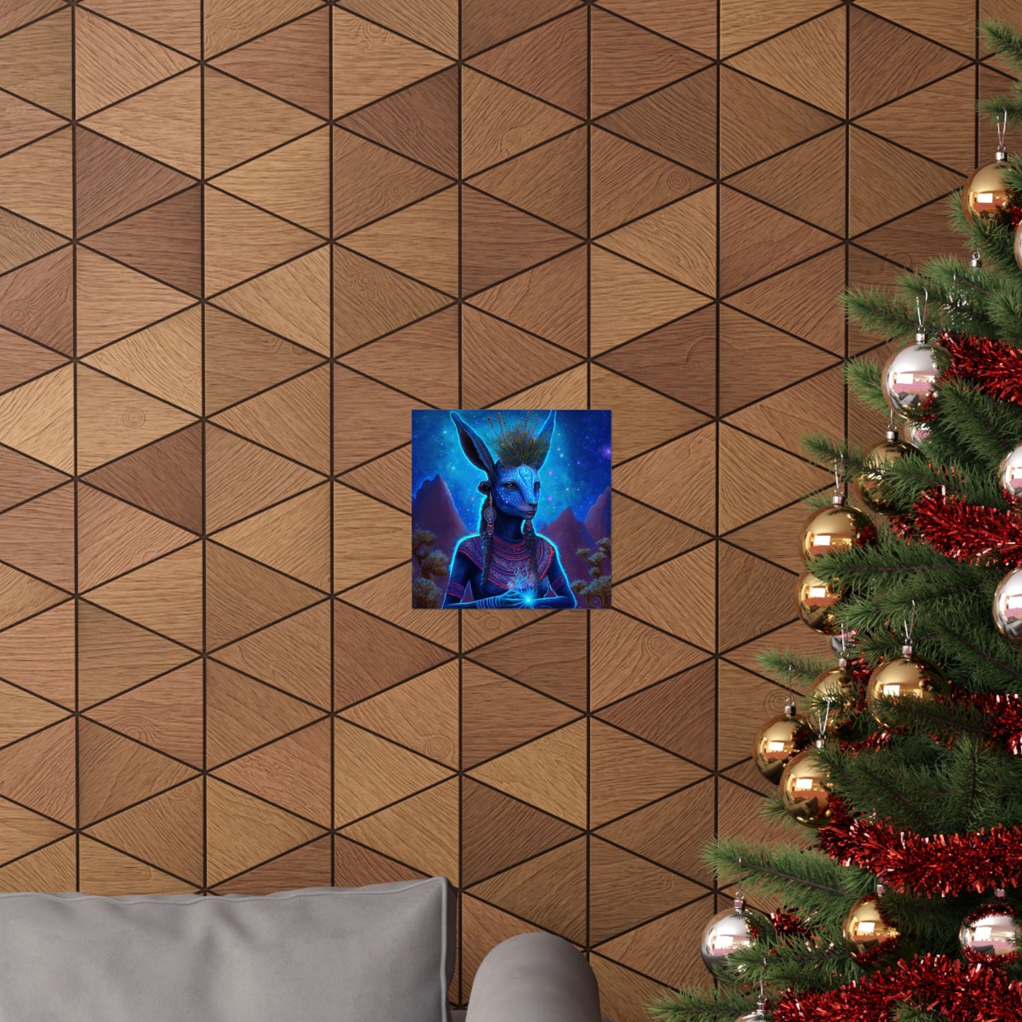 Blue Deer Spirit-Matte Vertical Posters