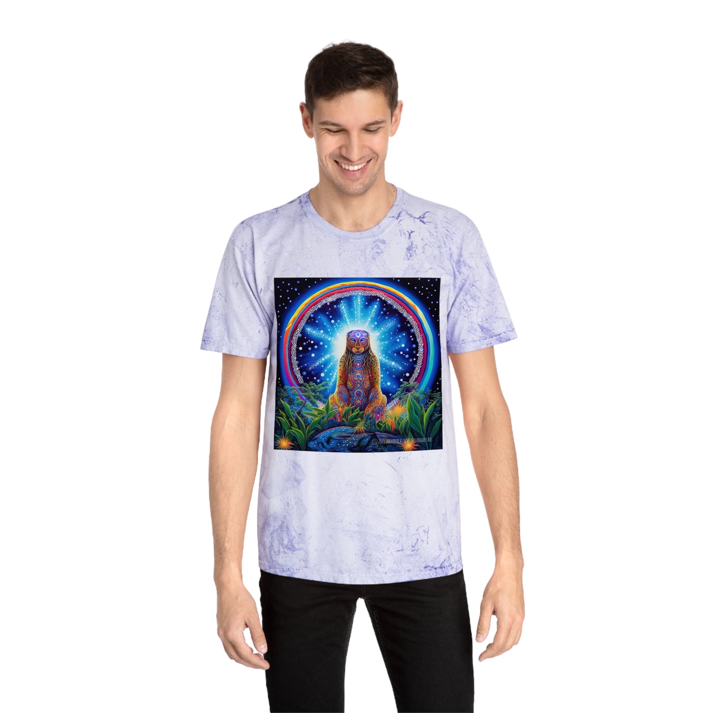 Cosmic Jaguar-Vibrant Spirit Unisex Color Blast T-Shirt