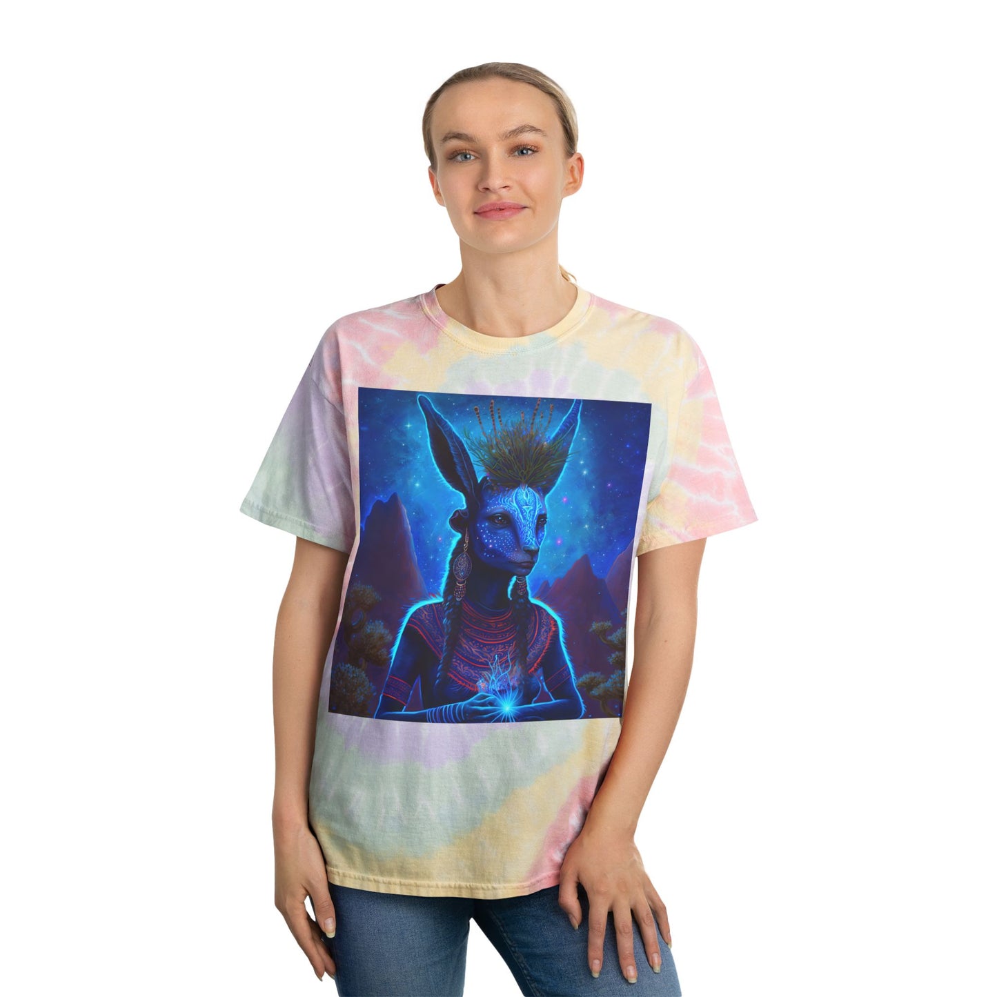 Kauyumari- Sacred Blue deer-Tie-Dye Tee