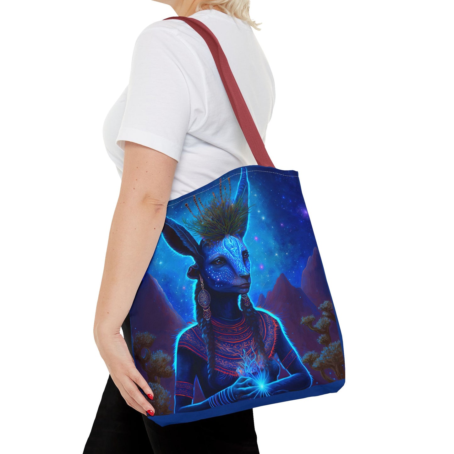 Sacred Blue Deer-Spirit Tote Bag