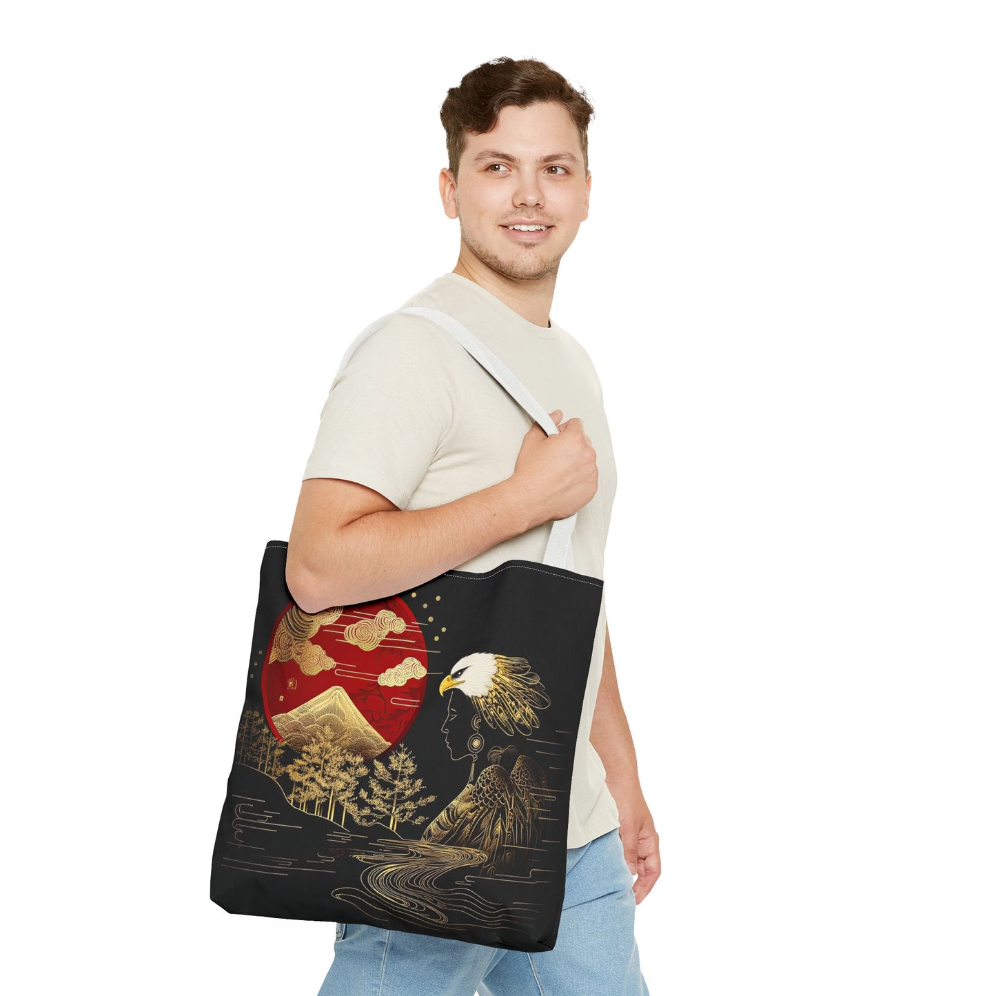 The Golden Eagle&Sun-Spirit Tote Bag