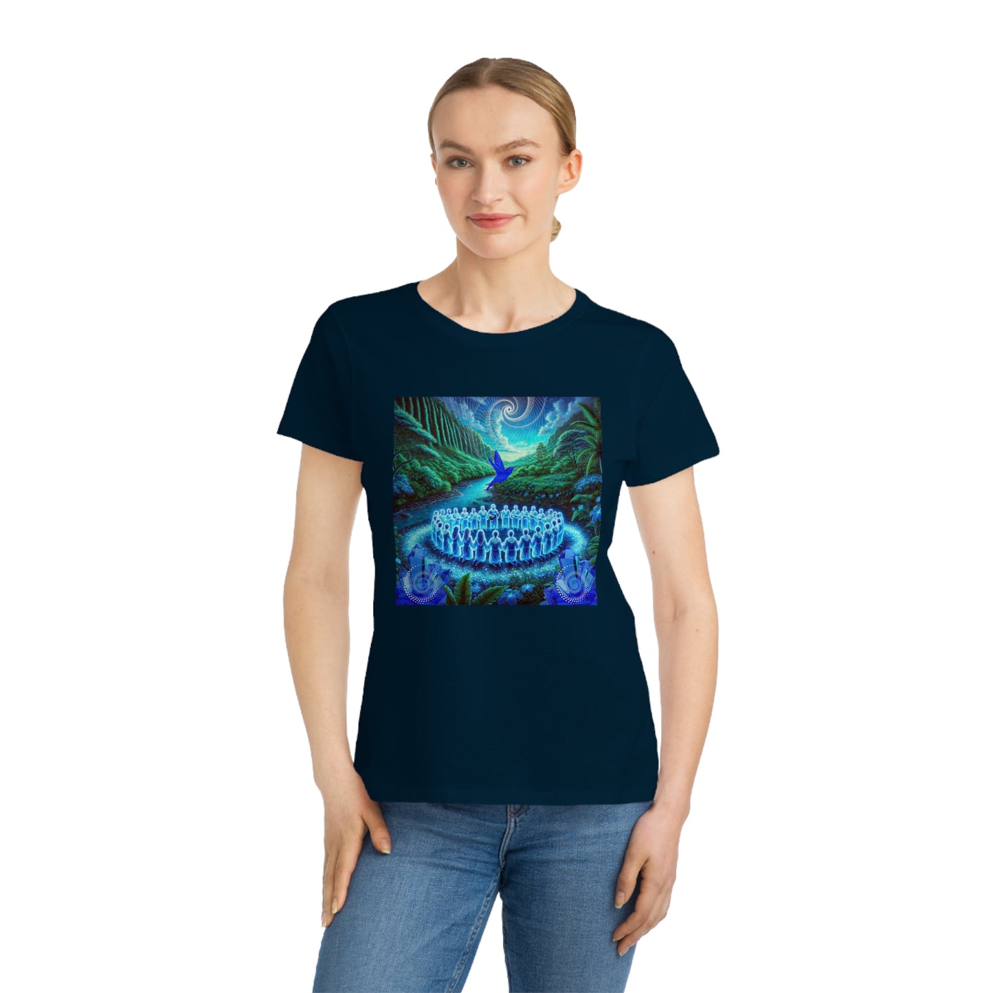 The Song of the Blue Hummingbird-100%Organic Women's T-Shirt