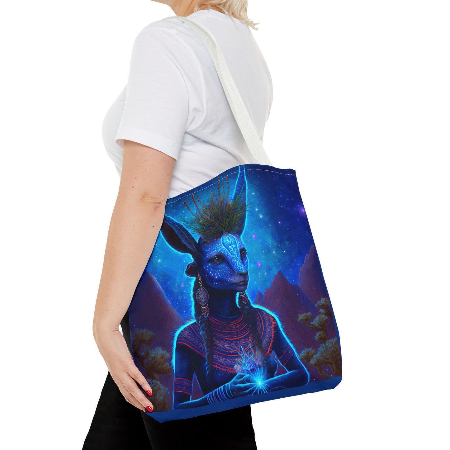 Sacred Blue Deer-Spirit Tote Bag