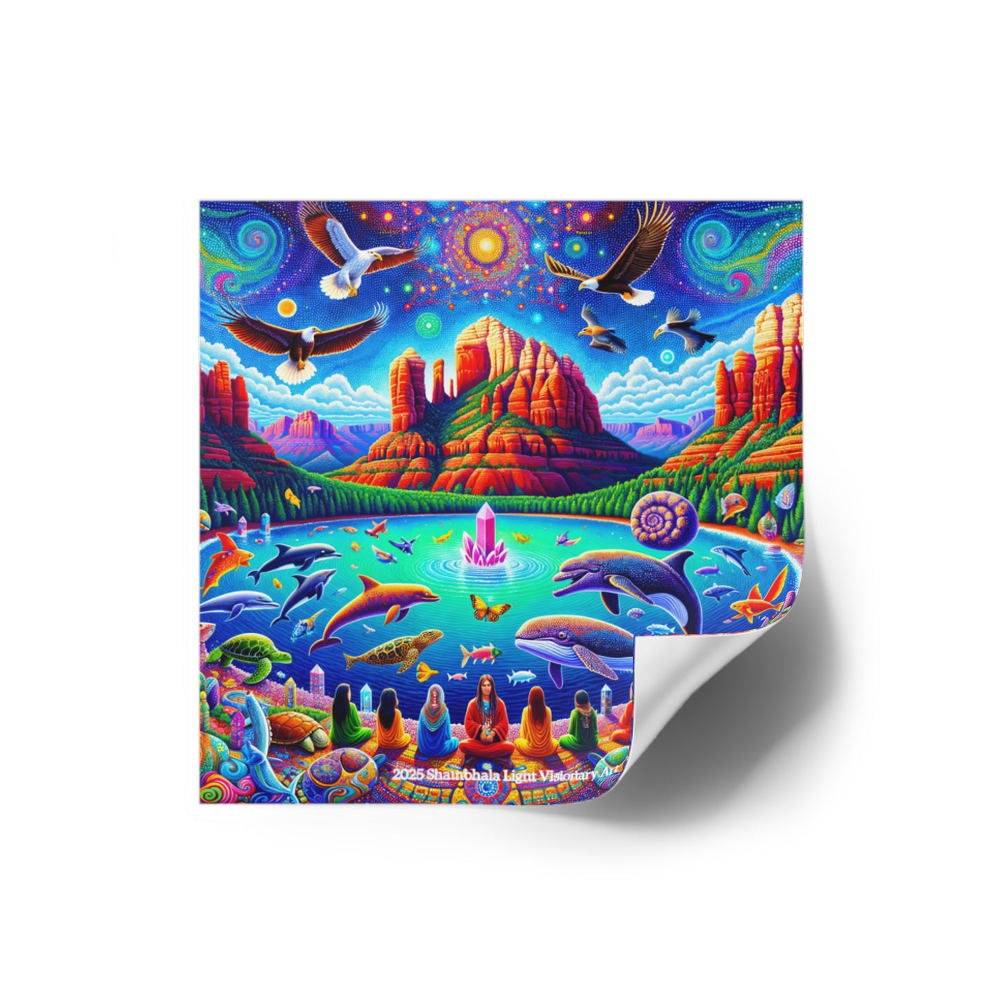 Dream Awake-Square Stickers ( Indoor & Outdoor)