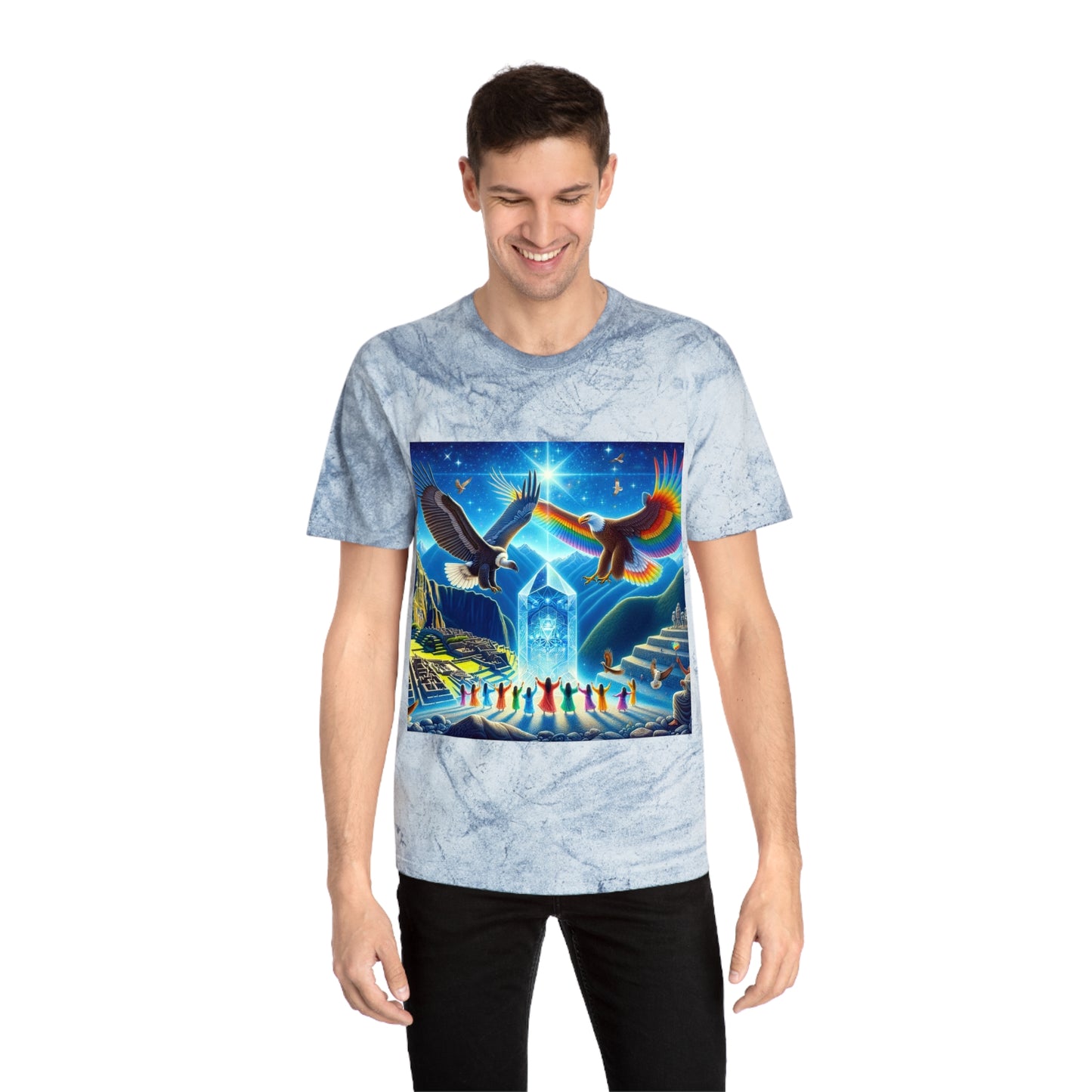 Prophecy of Eagle and Condor-Unisex Color Blast T-Shirt