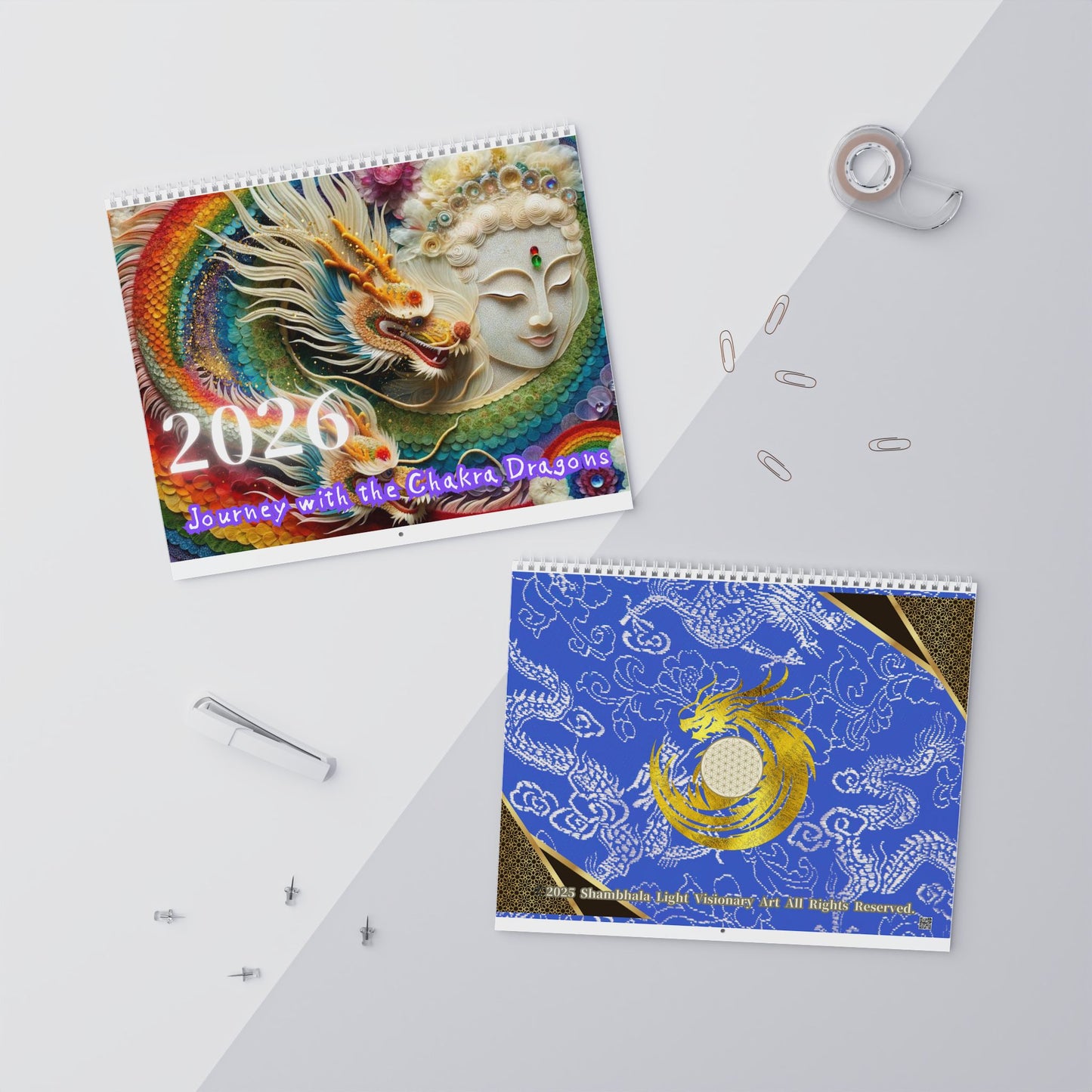 Shambhala Light VisionaryArt 2026 Calendar ”Journey with the Chakra Dragon"