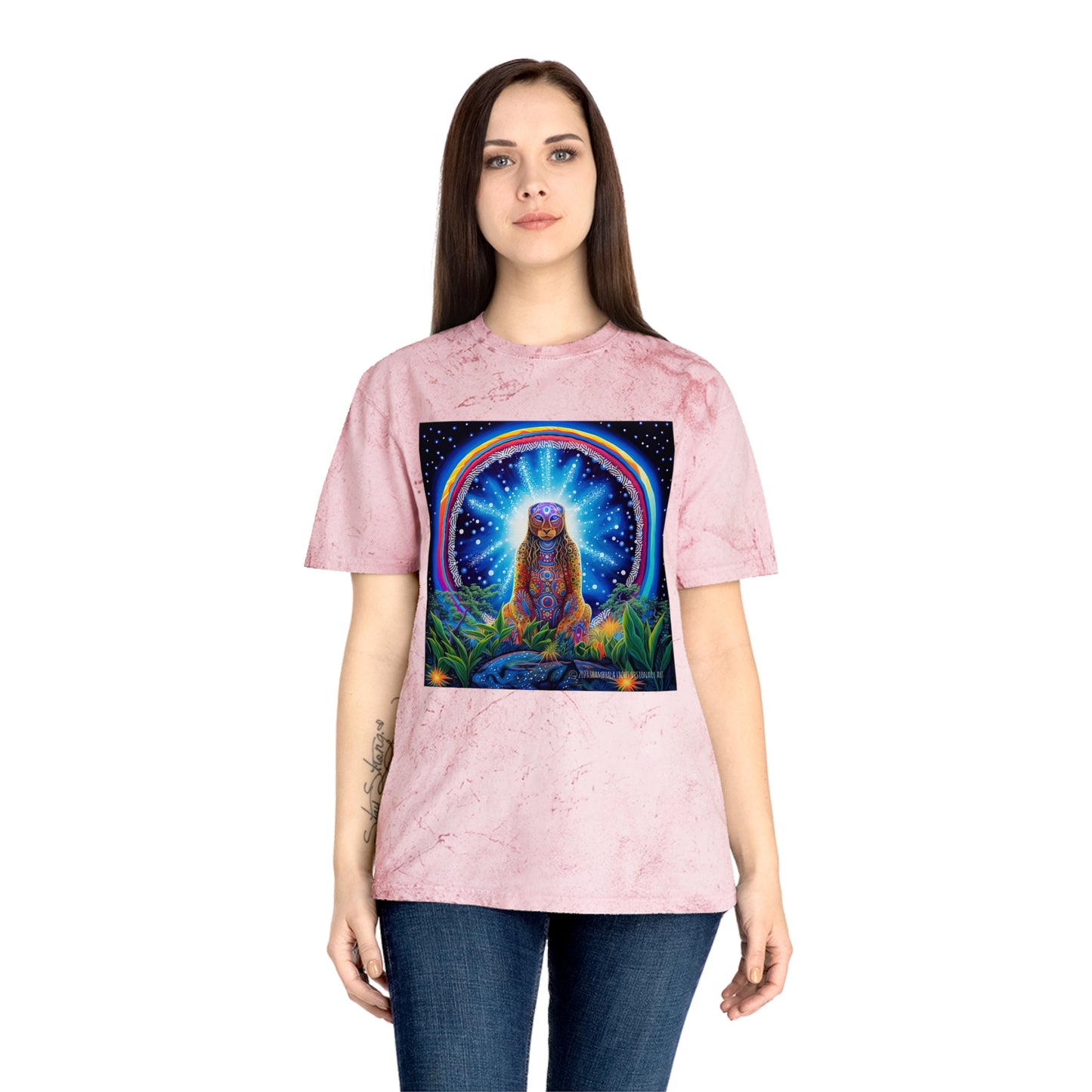 Cosmic Jaguar-Vibrant Spirit Unisex Color Blast T-Shirt