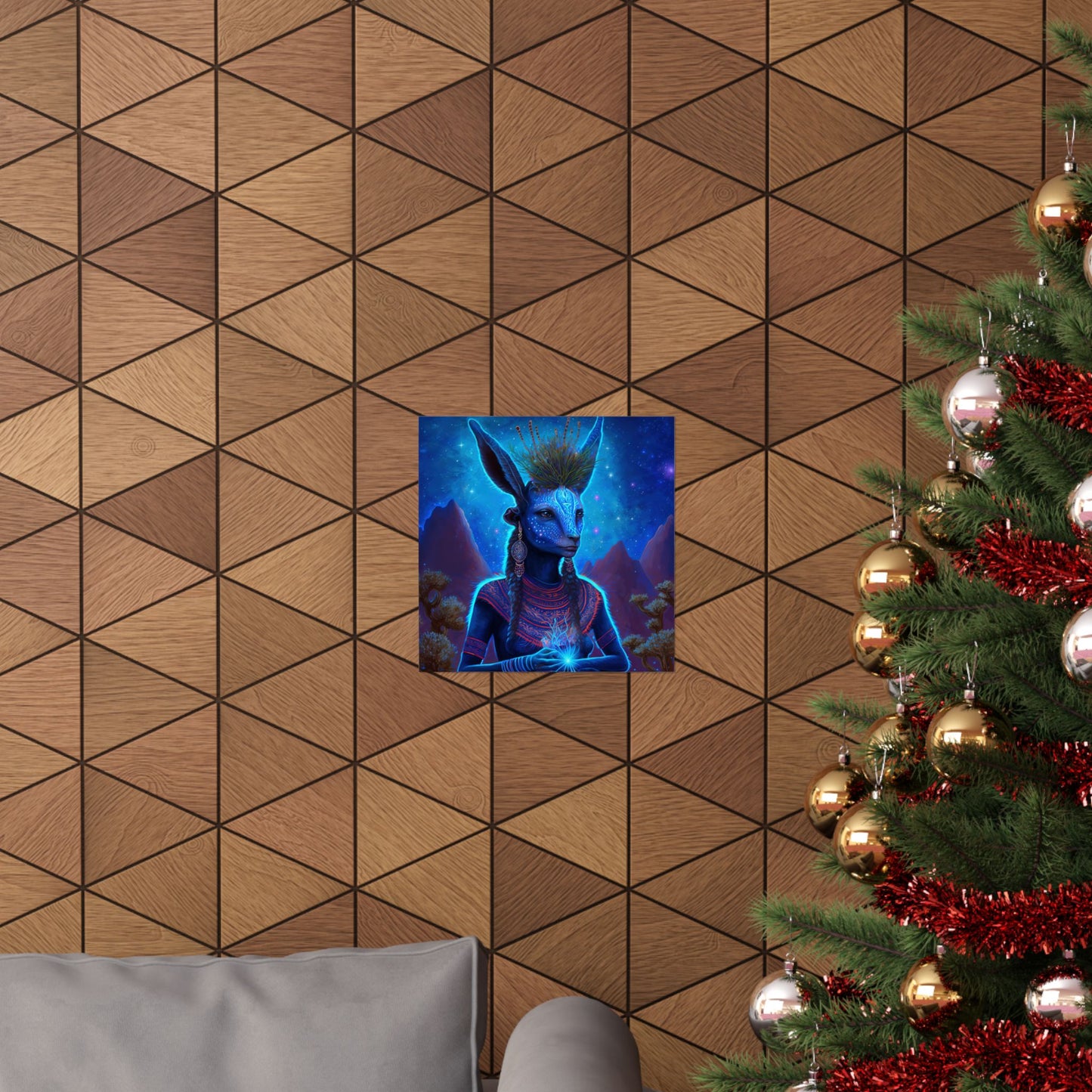 Blue Deer Spirit-Matte Vertical Posters