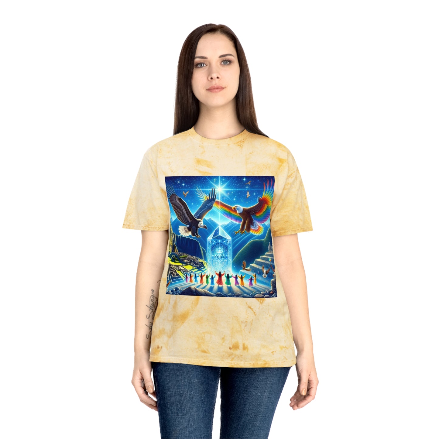 Prophecy of Eagle and Condor-Unisex Color Blast T-Shirt