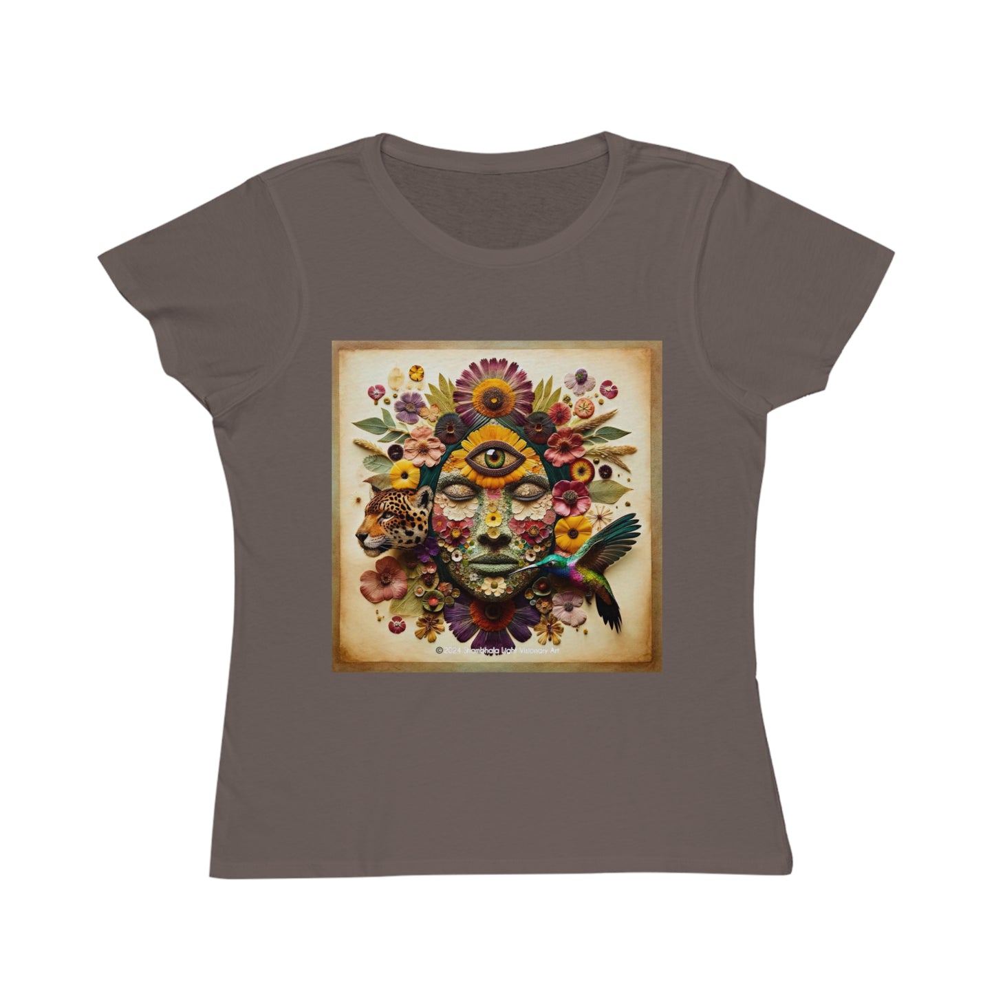 Medicine Woman, Jaguar & Hummingbird Spirit- Women's Organic T-Shirt