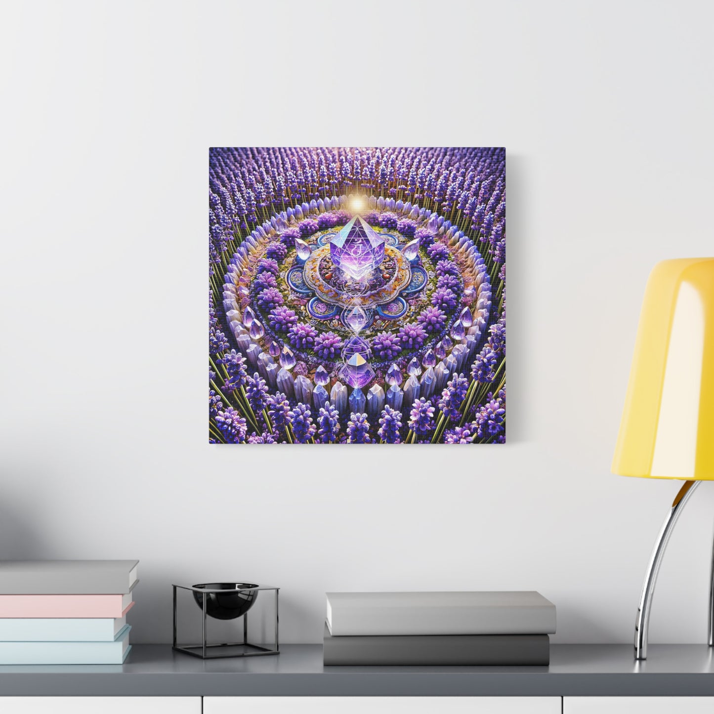 Sacred Violet Flame&Lavender Mandala-Matte Canvas Art