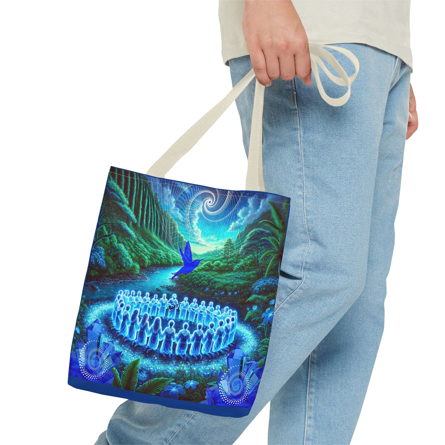 The Song of the Blue Hummingbird-Spirit Tote Bag