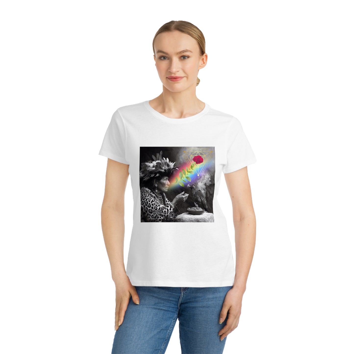Vision of the Medicine Woman-Women's 100%organic cotton T-Shirt -