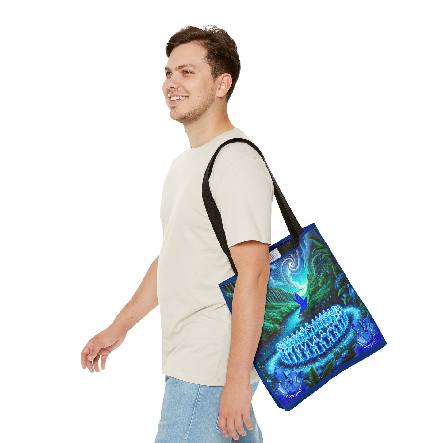The Song of the Blue Hummingbird-Spirit Tote Bag