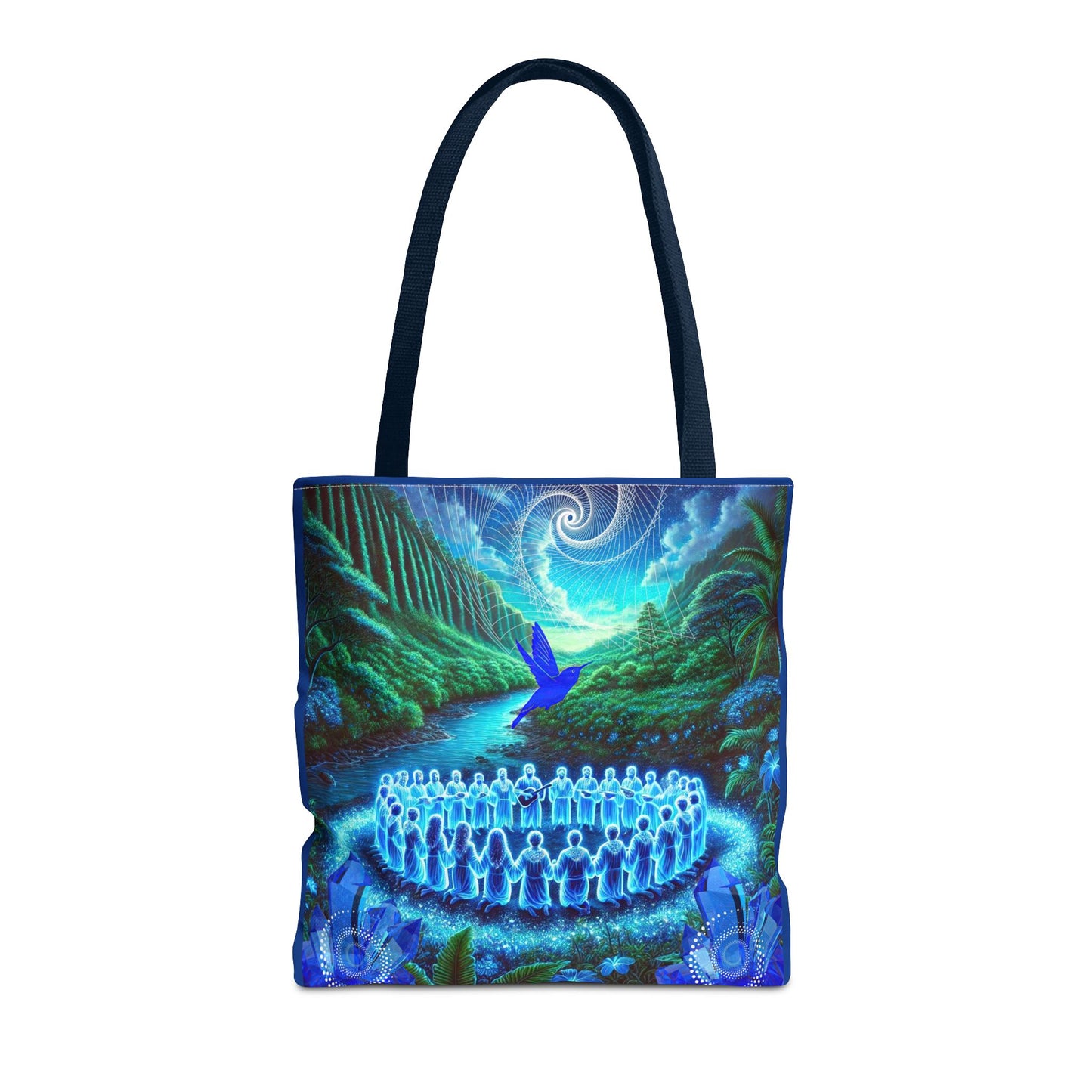 The Song of the Blue Hummingbird-Spirit Tote Bag