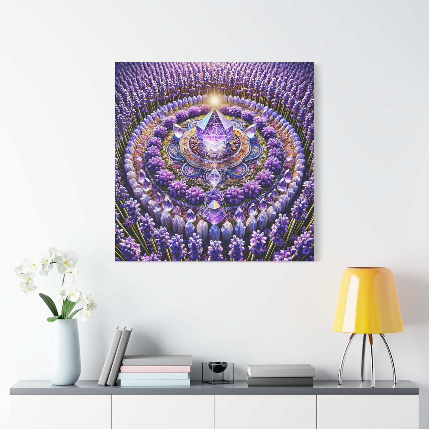 Sacred Violet Flame&Lavender Mandala-Matte Canvas Art