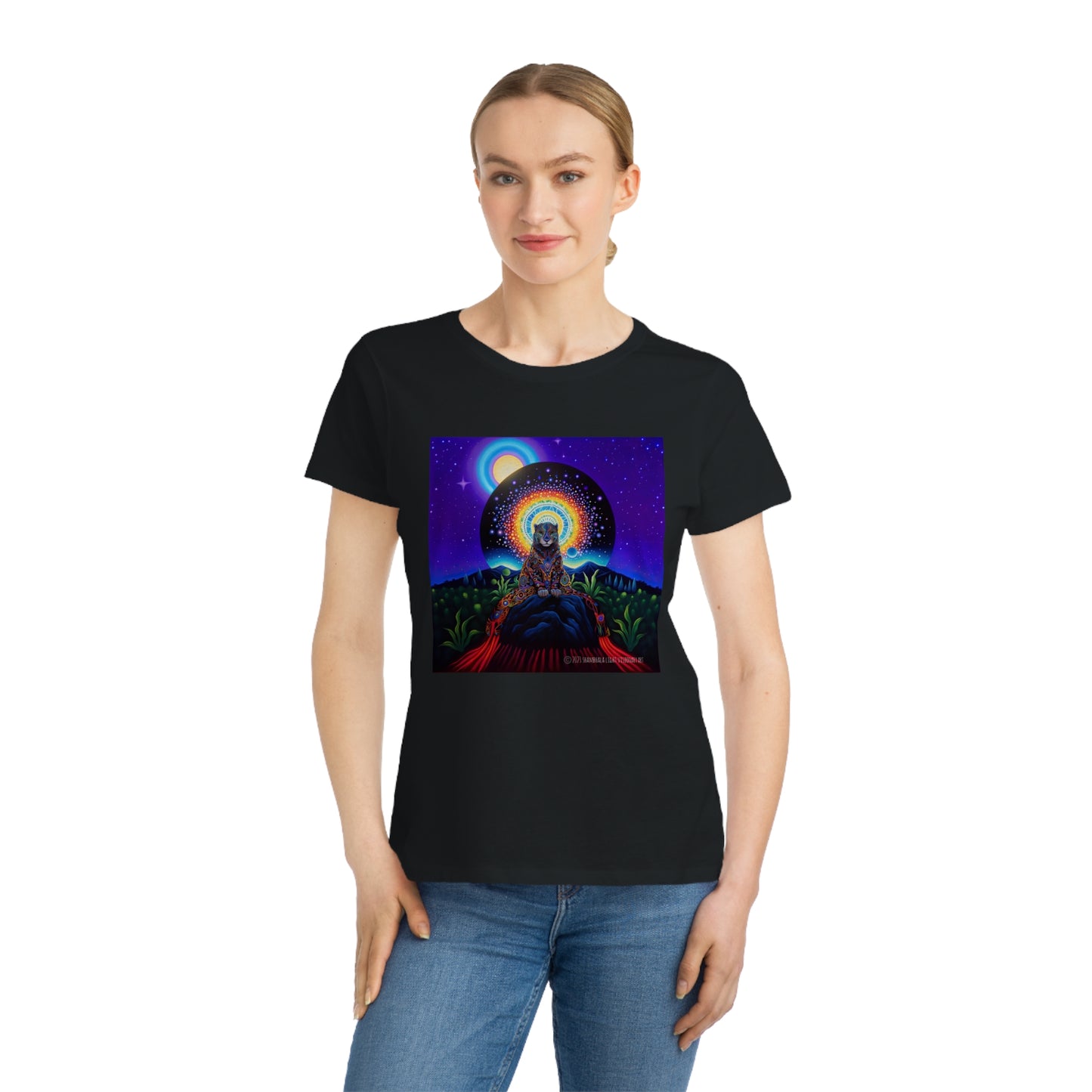 Cosmic Jaguar Spirit -100%Organic Women's T-Shirt