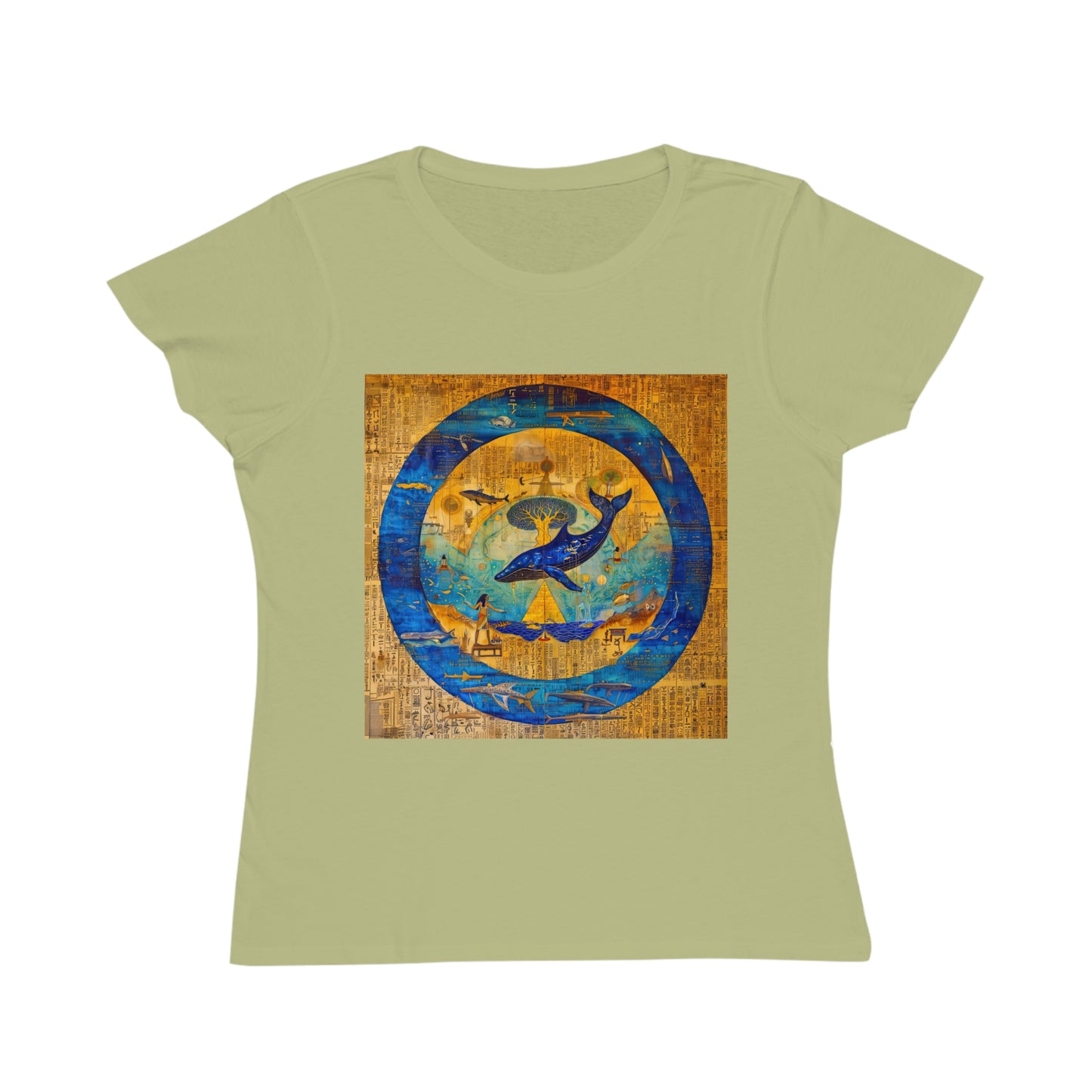 Sirius Codex: Whale Guardian and the Tree of Light-100% Organic Cotton Women's T-Shirt