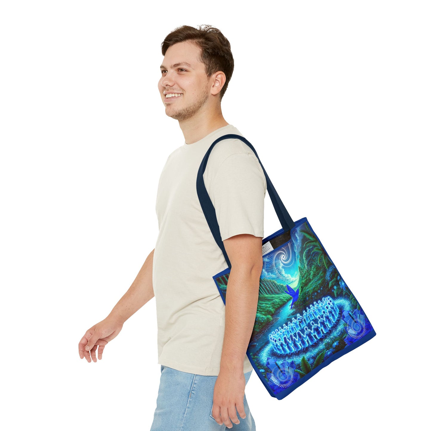 The Song of the Blue Hummingbird-Spirit Tote Bag