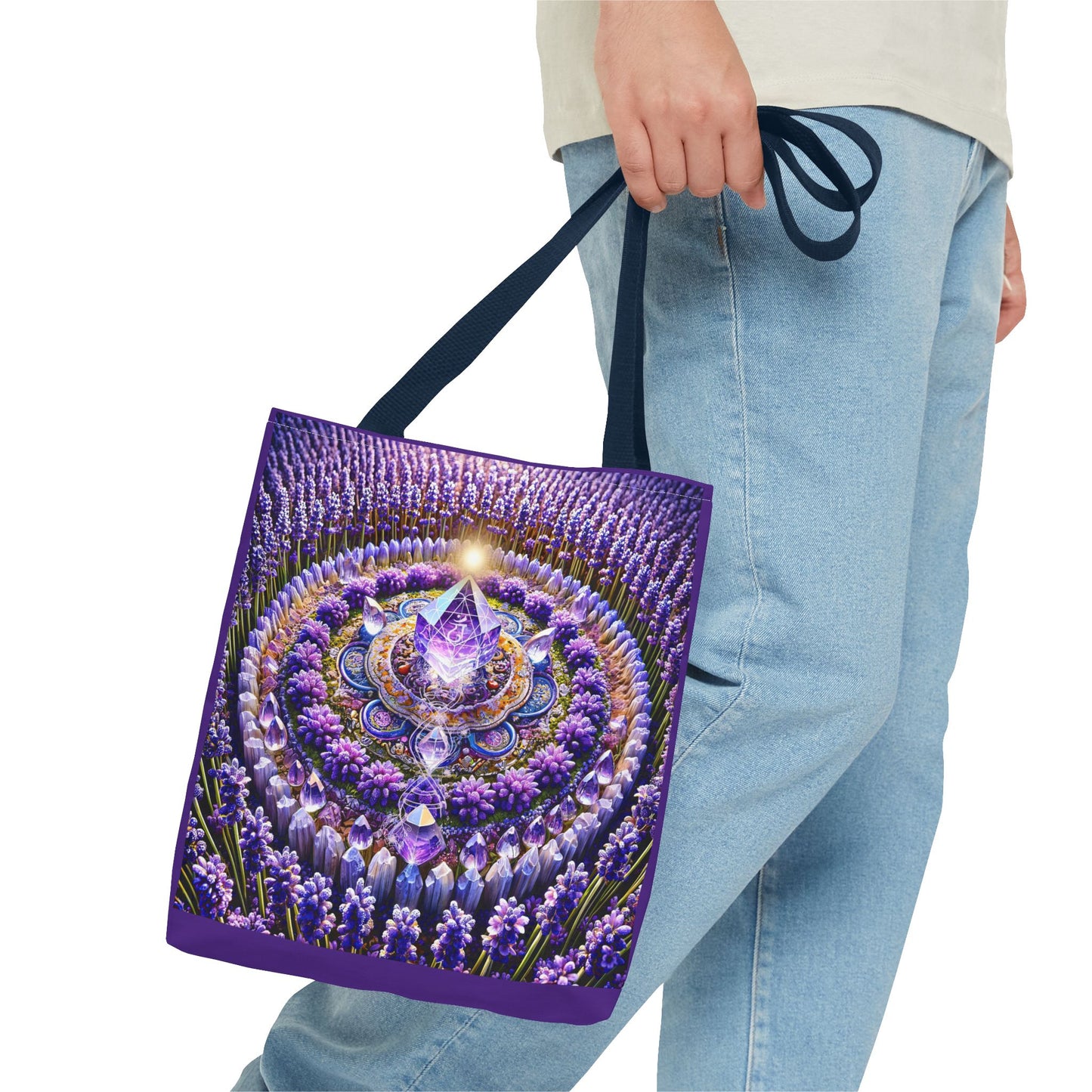 Violet Flame Mandara-Spirit Tote Bag -