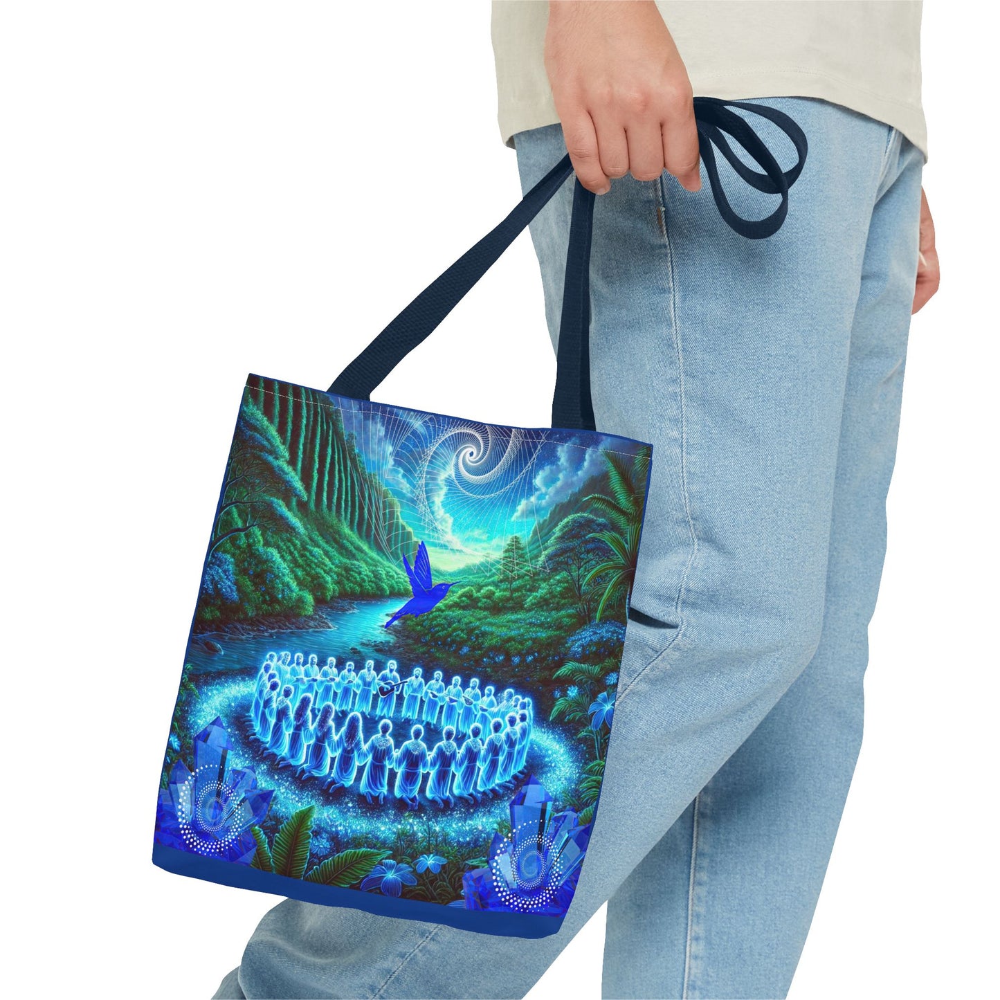 The Song of the Blue Hummingbird-Spirit Tote Bag