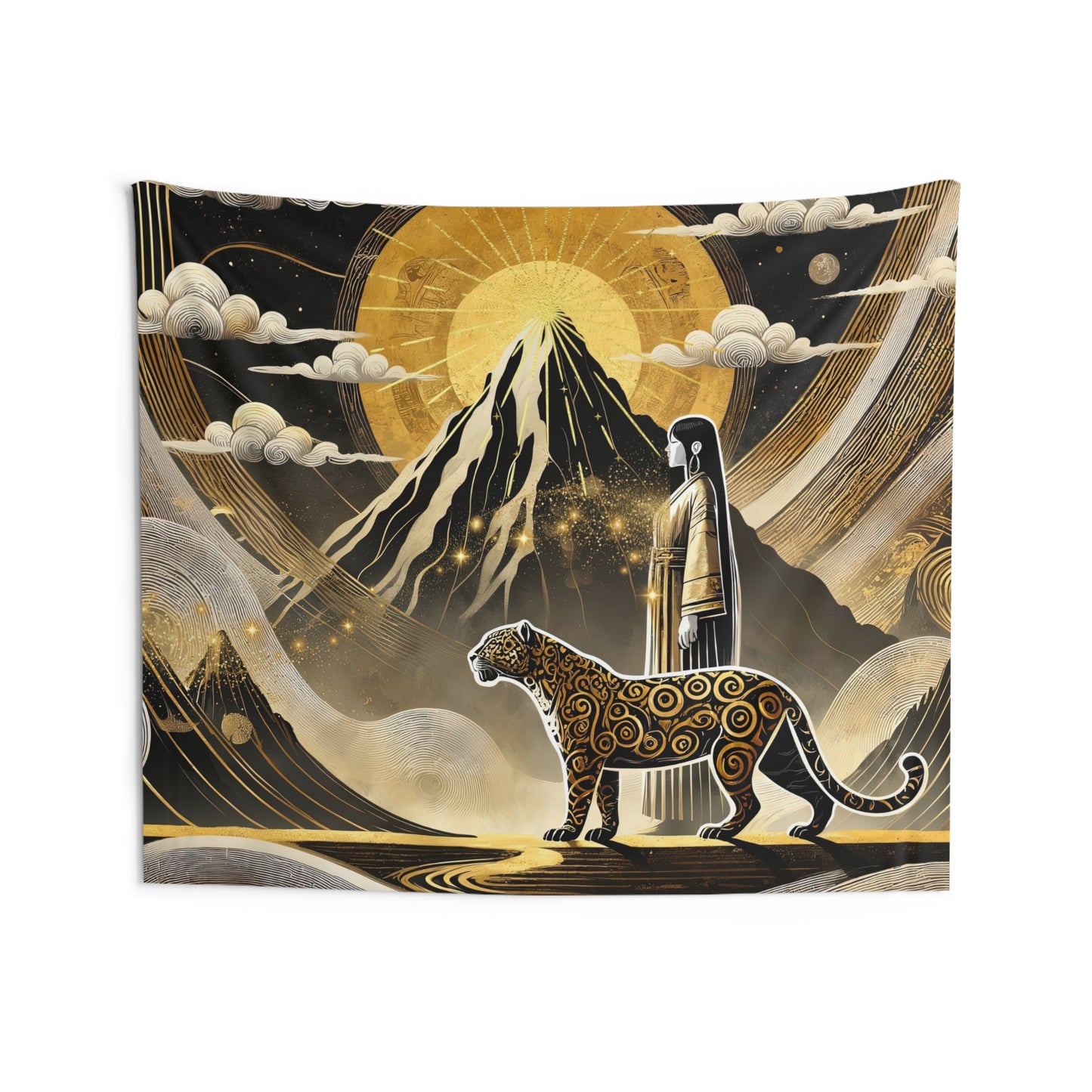 Golden Dream & Jaguar's Path- Indoor Wall Tapestry