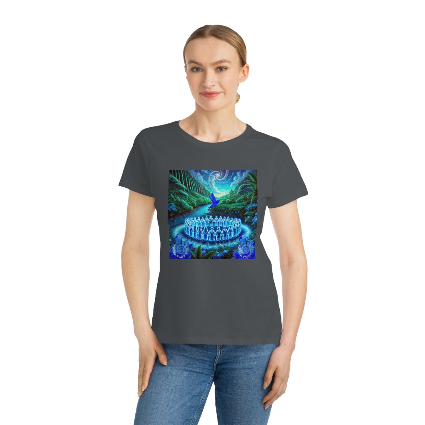 The Song of the Blue Hummingbird-100%Organic Women's T-Shirt