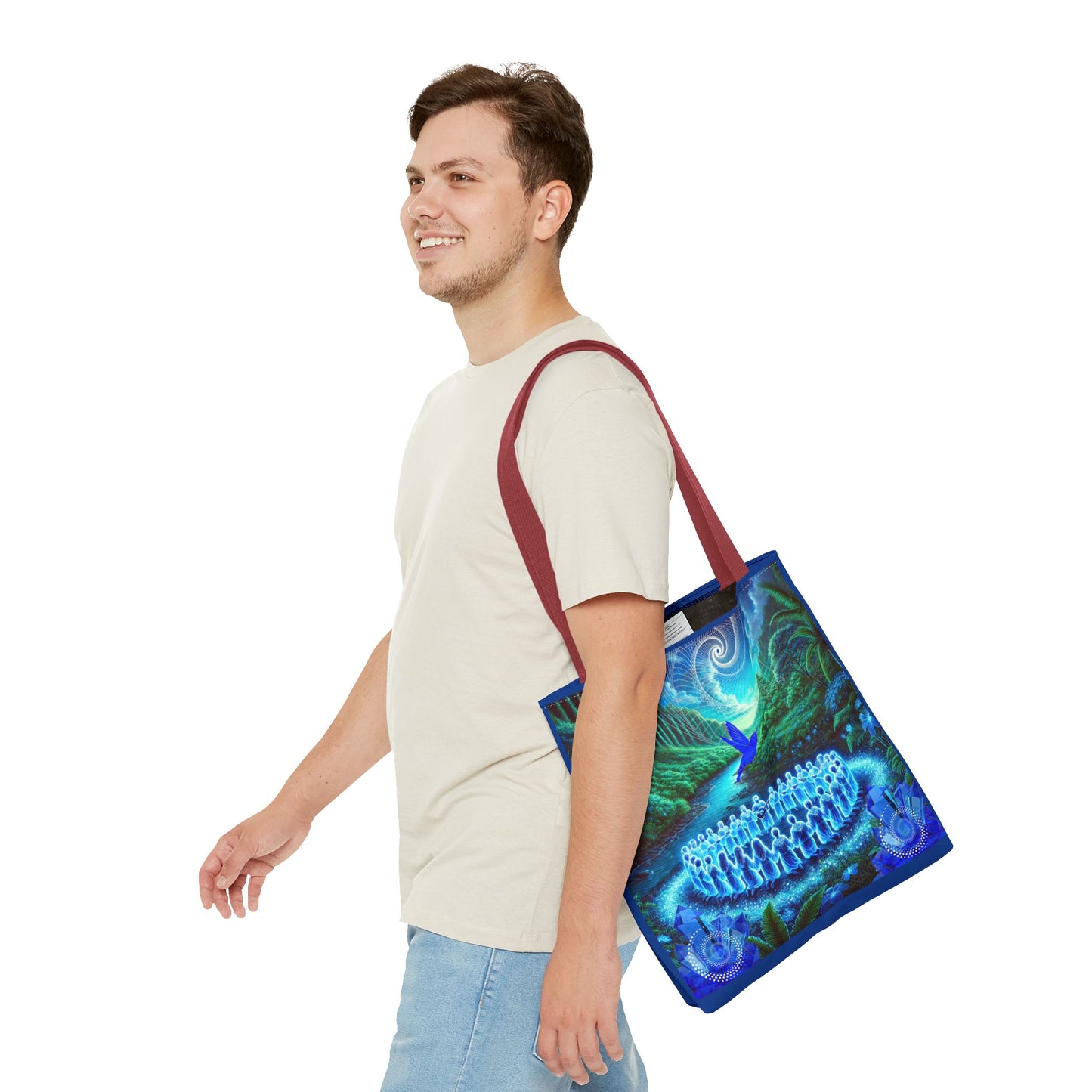 The Song of the Blue Hummingbird-Spirit Tote Bag