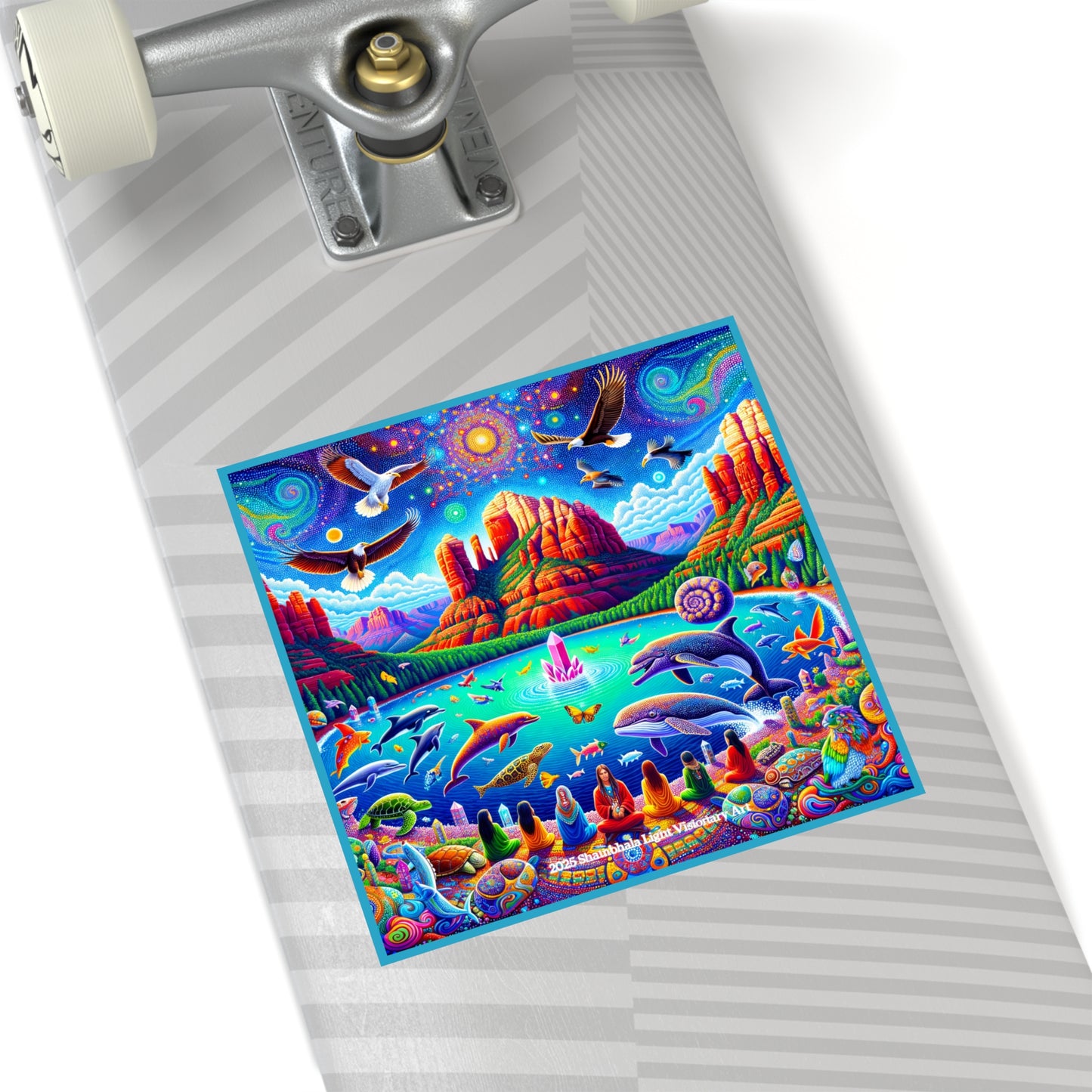 Dream Awake-Square Stickers ( Indoor & Outdoor)