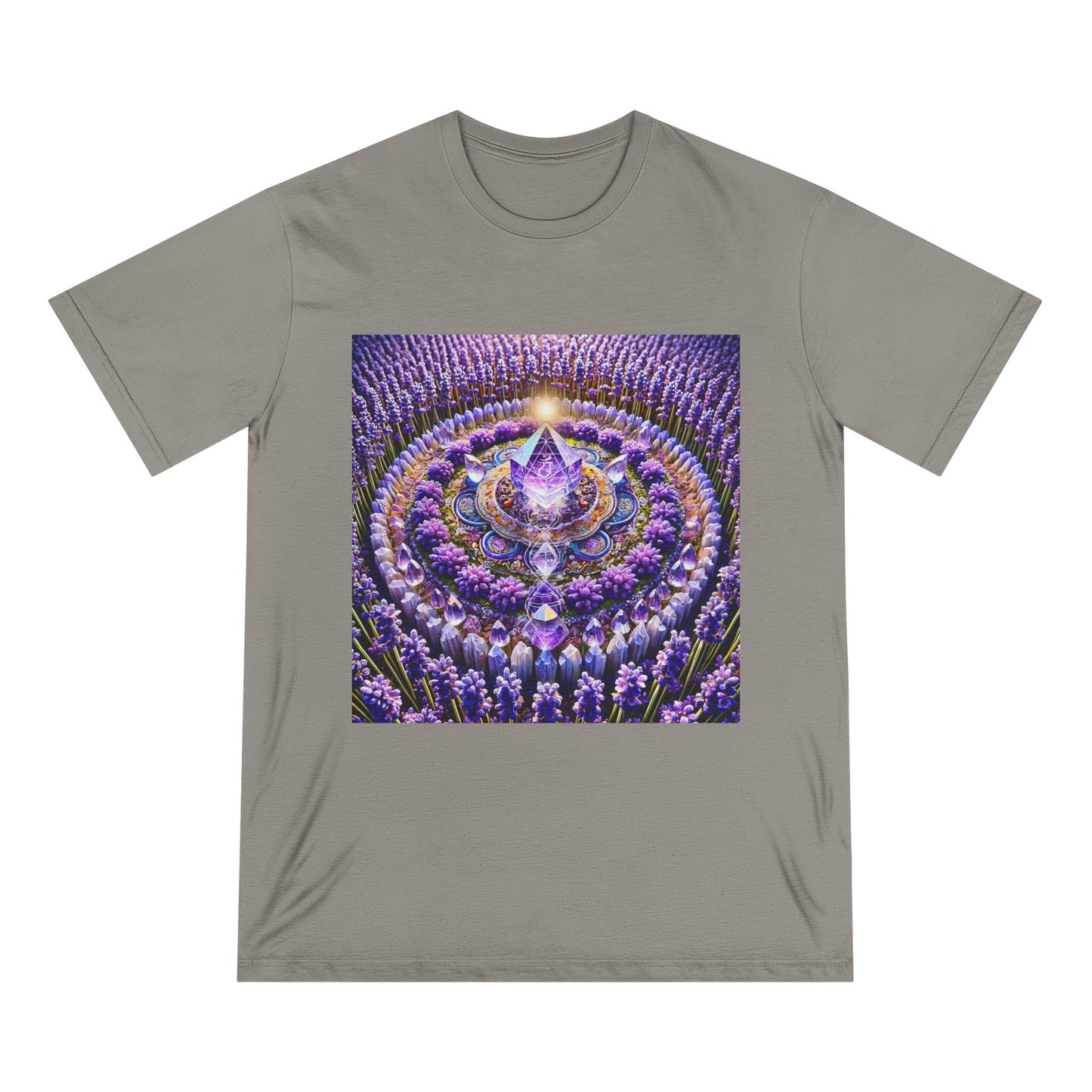 Violet Flame Mandala -Unisex 100% Organic Cotton T-Shirt